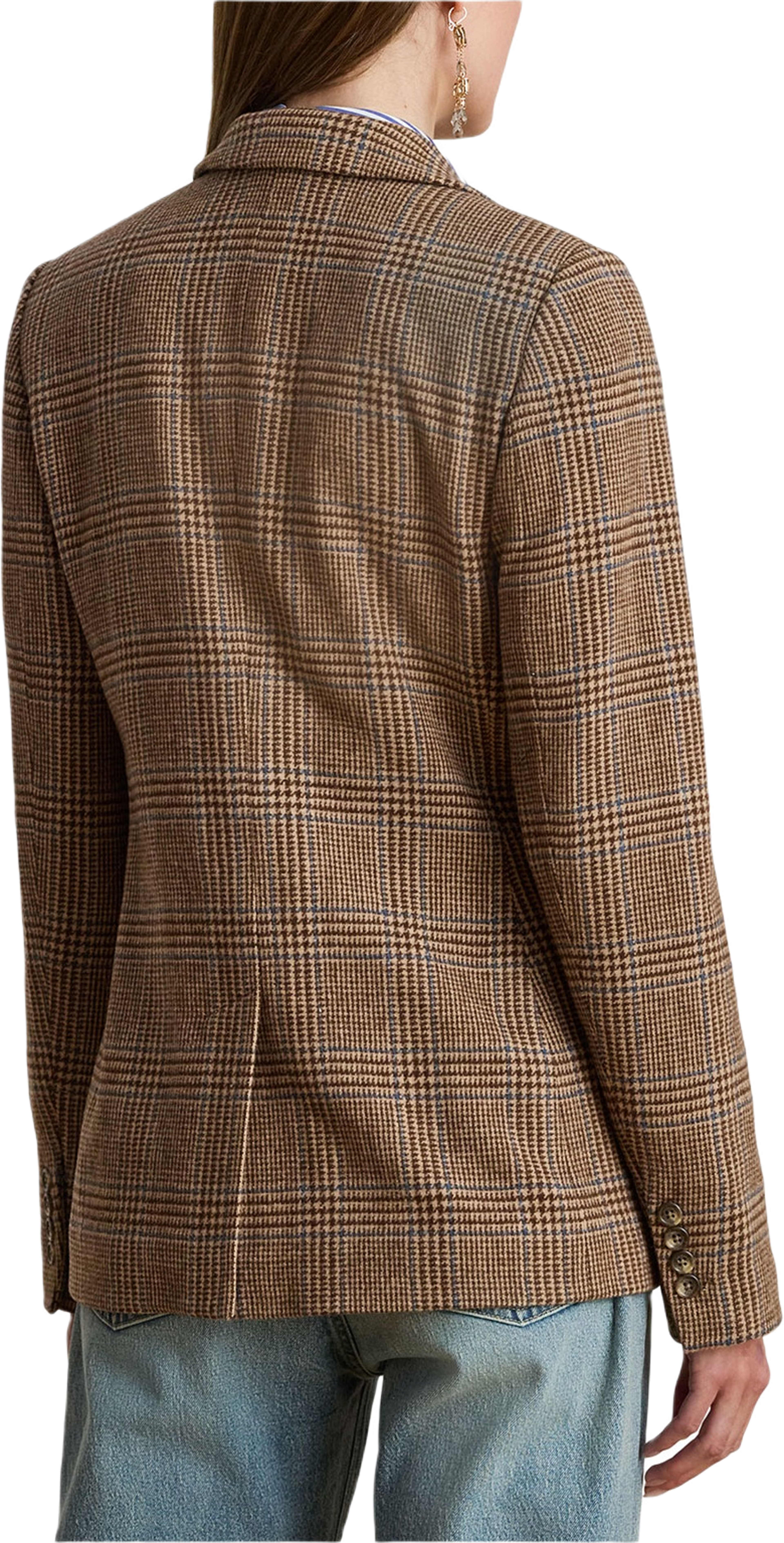 Glen Plaid Wool-Blend Twill Blazer