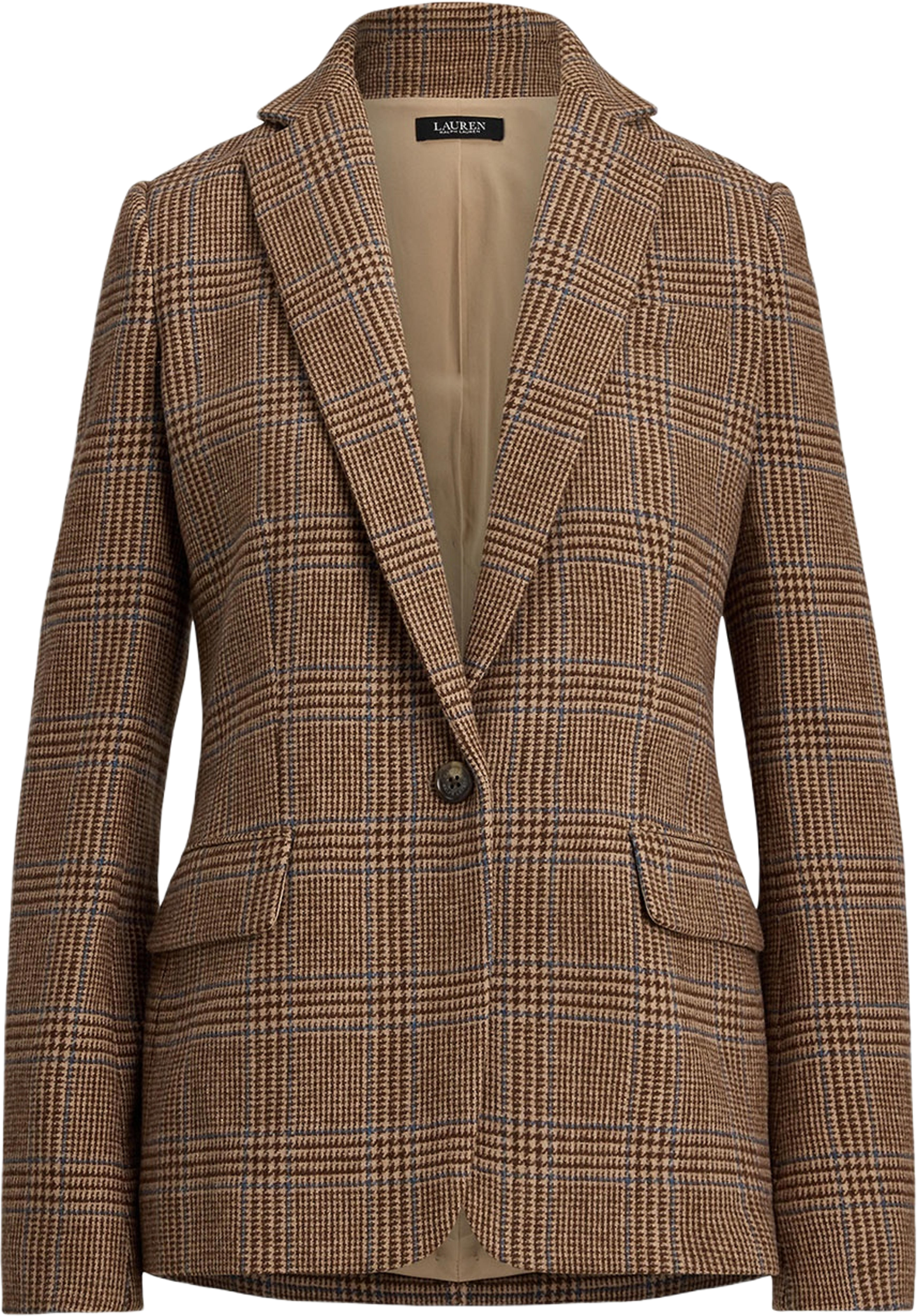 Glen Plaid Wool-Blend Twill Blazer