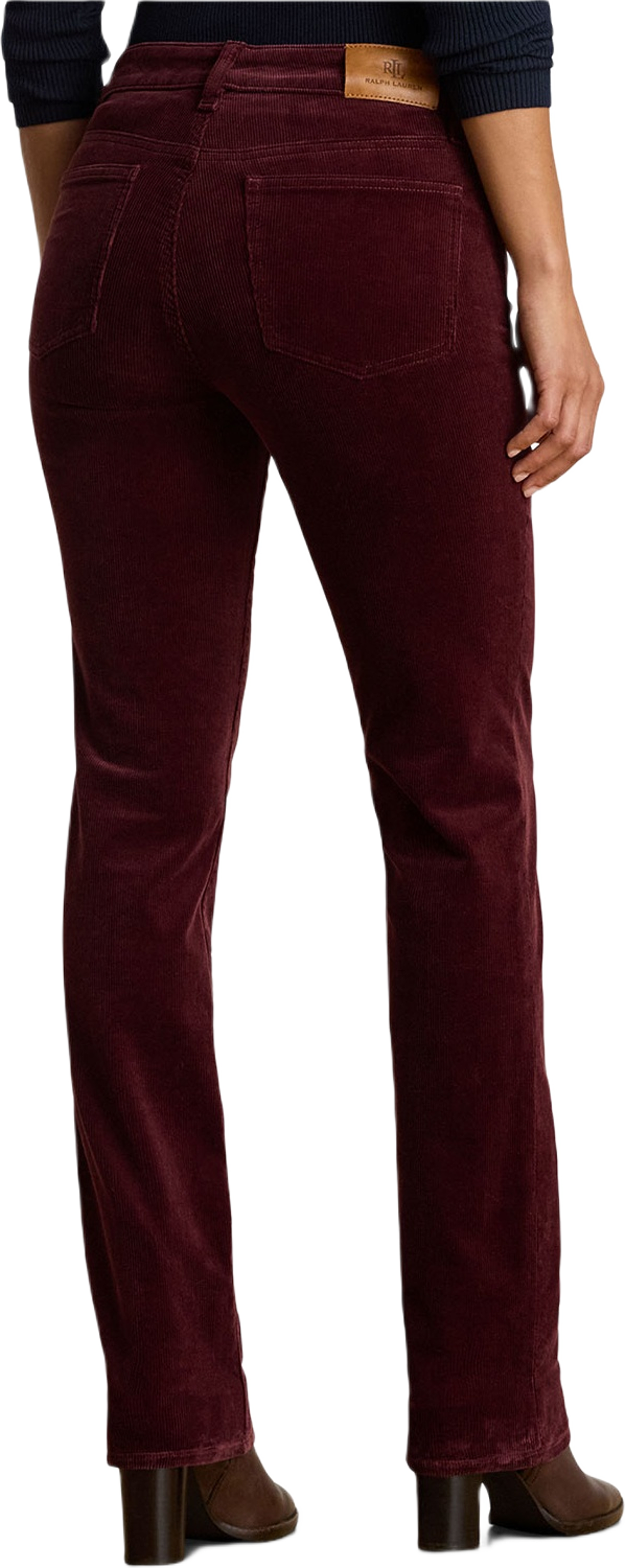 Stretch Corduroy Mid-Rise Straight Pant