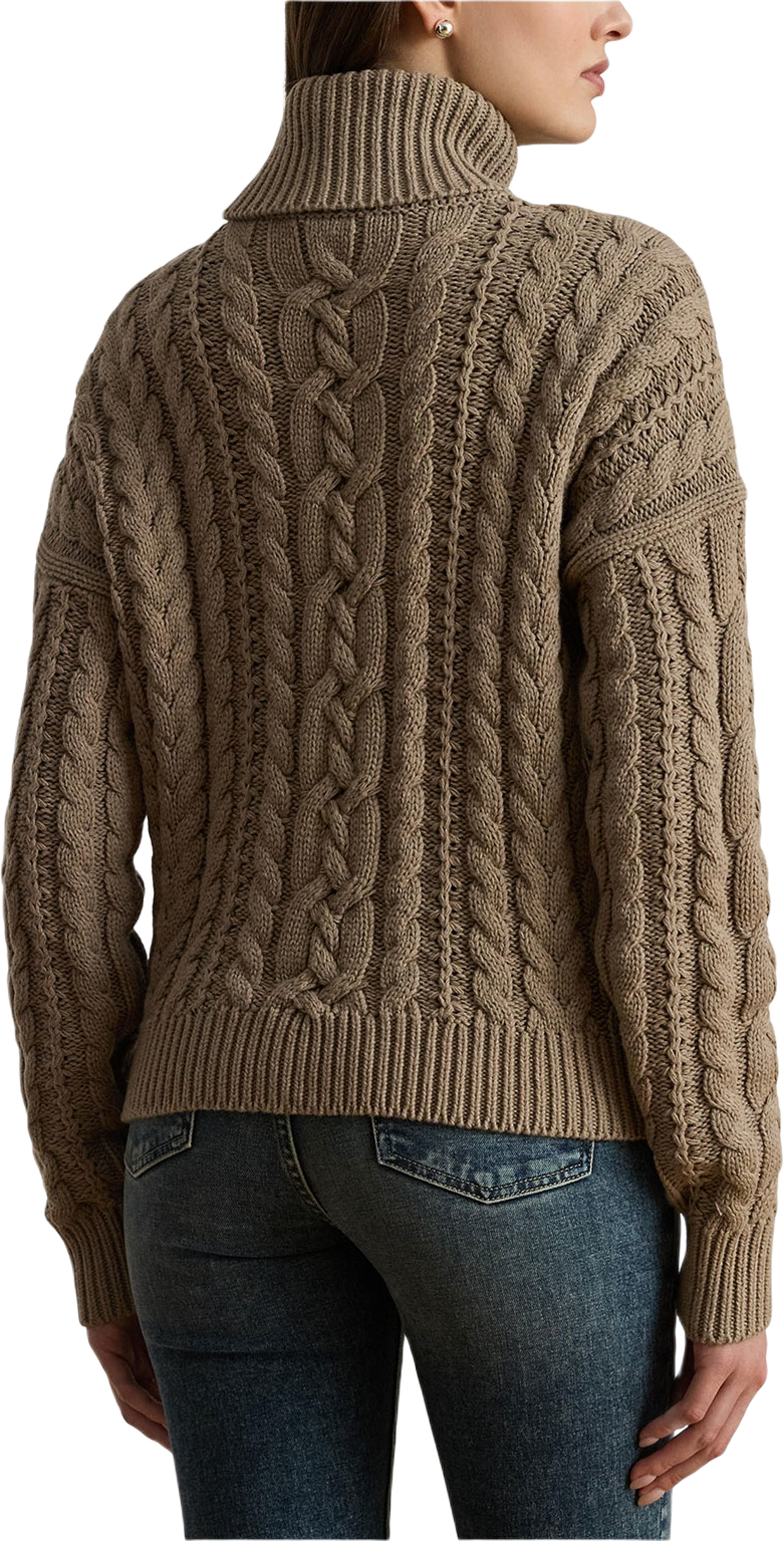 Cable-Knit Turtleneck Sweater