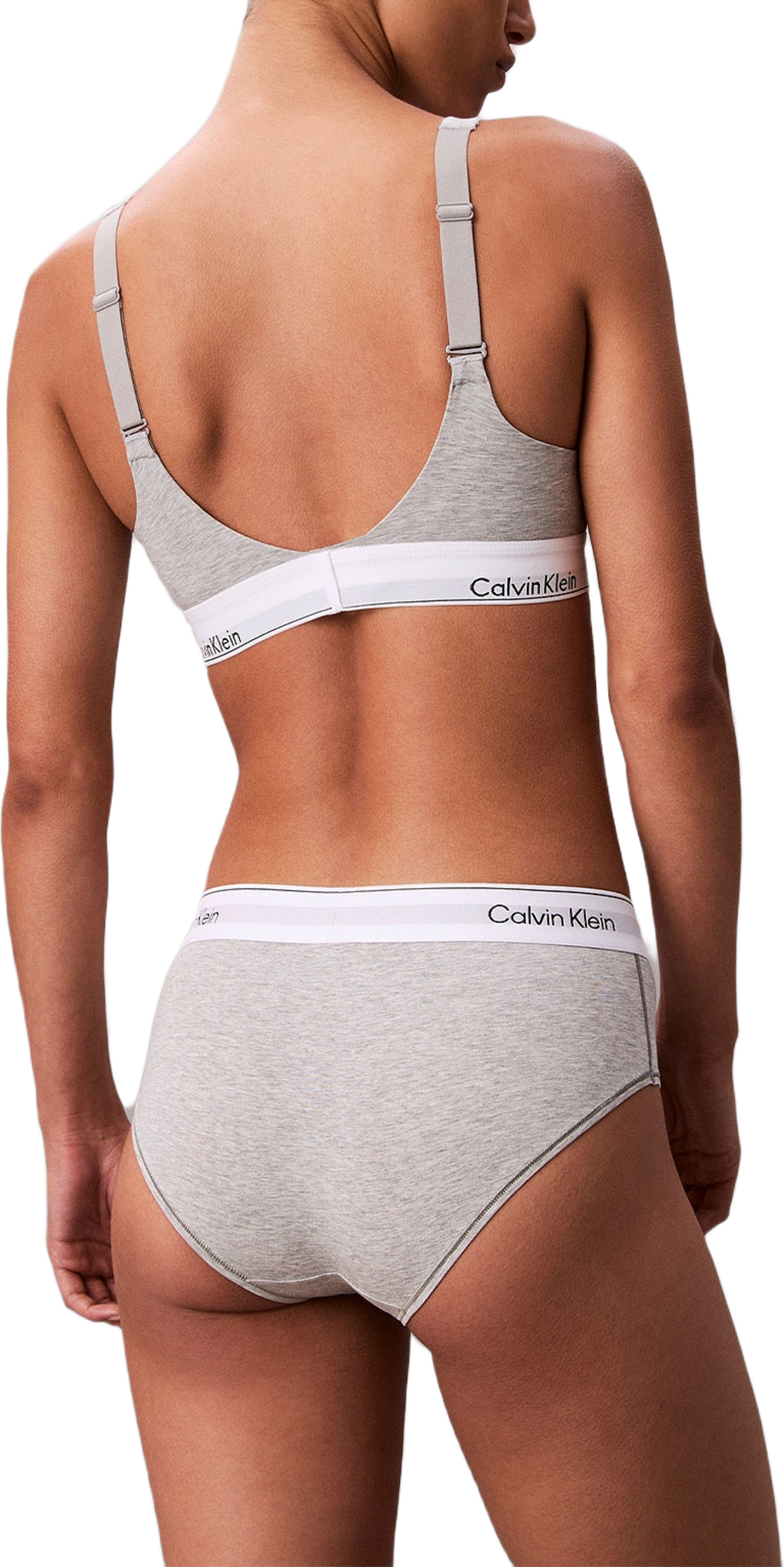 Lift Bralette BH, i bomull modal blandning med vadderade kupor., från Calvin Klein, i färgen Grey Heather.