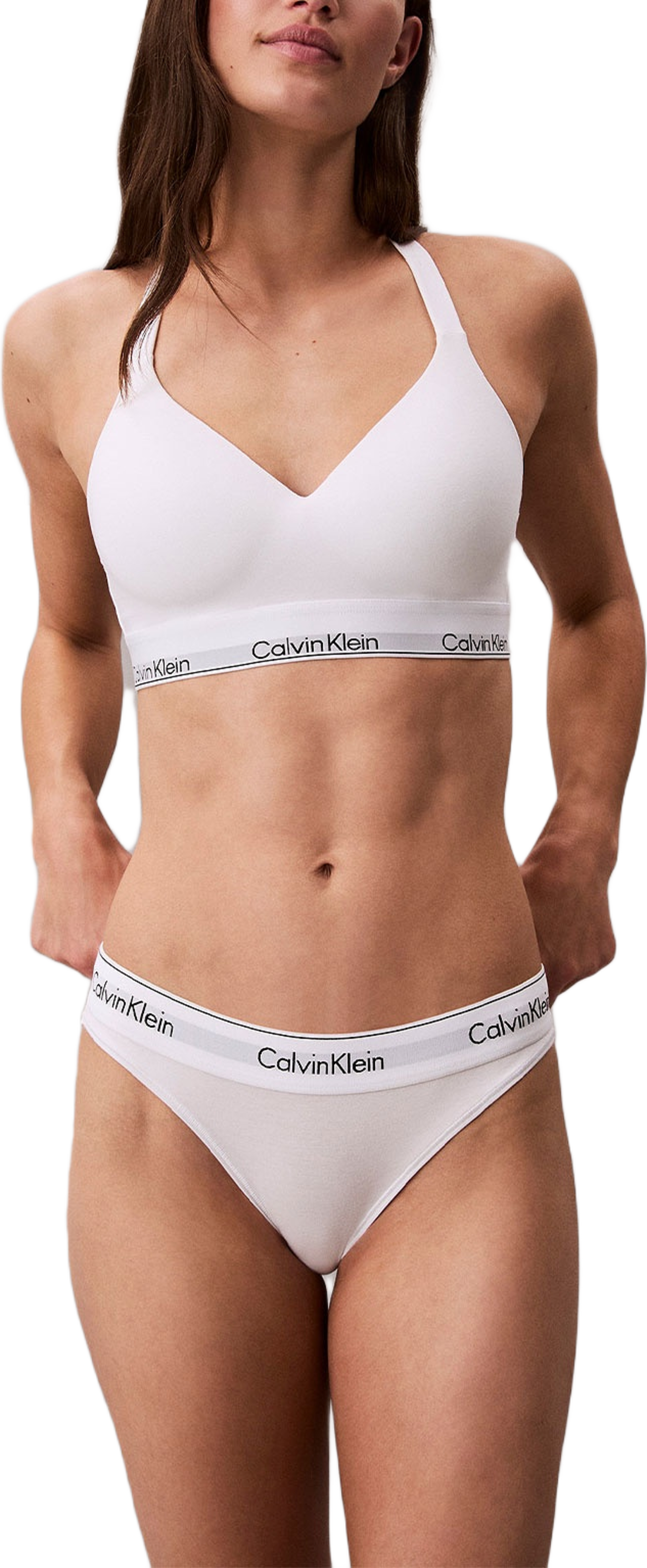 Lift Bralette BH, i bomull modal blandning med vadderade kupor., från Calvin Klein, i färgen White.