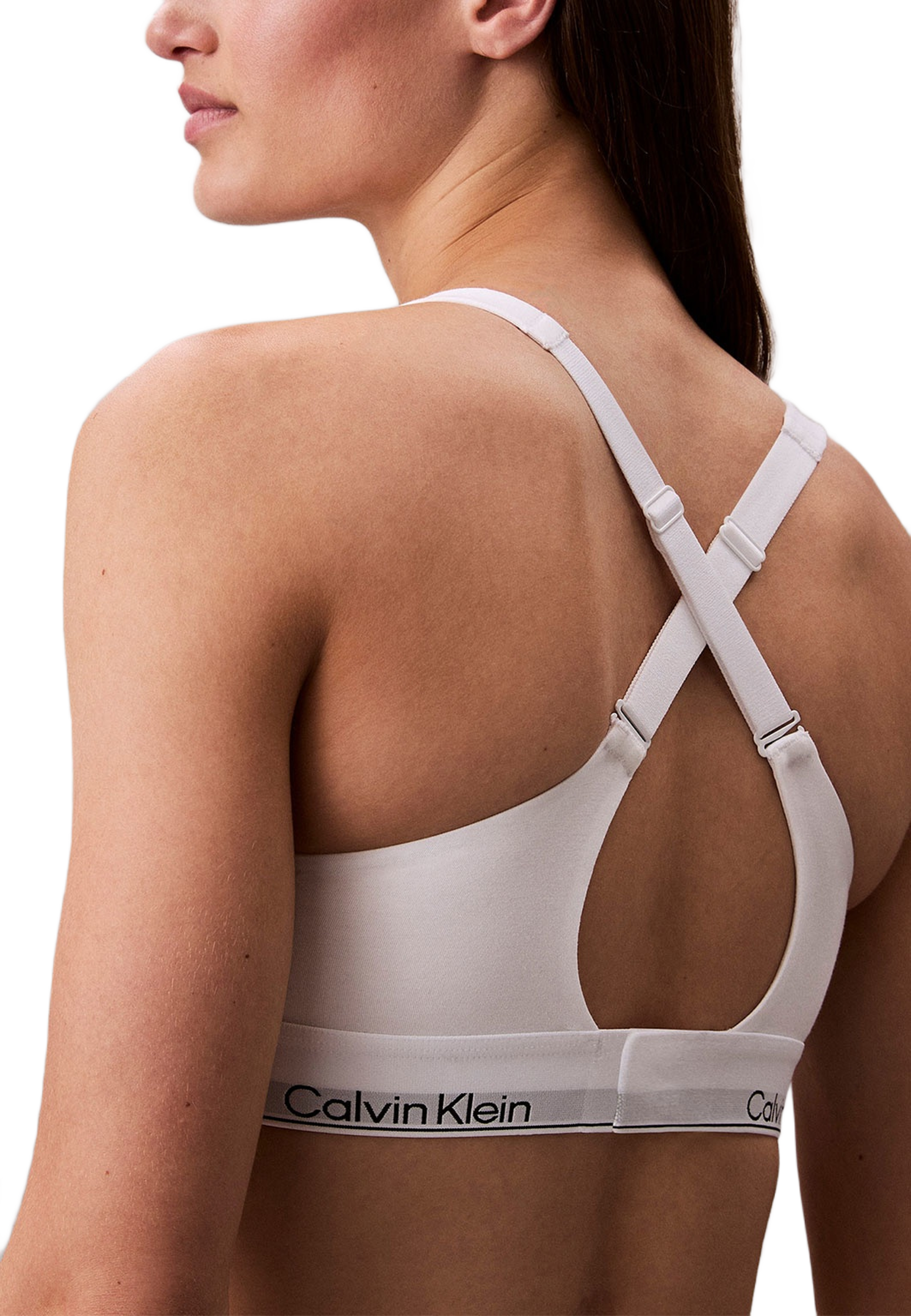 Lift Bralette BH, i bomull modal blandning med vadderade kupor., från Calvin Klein, i färgen White.