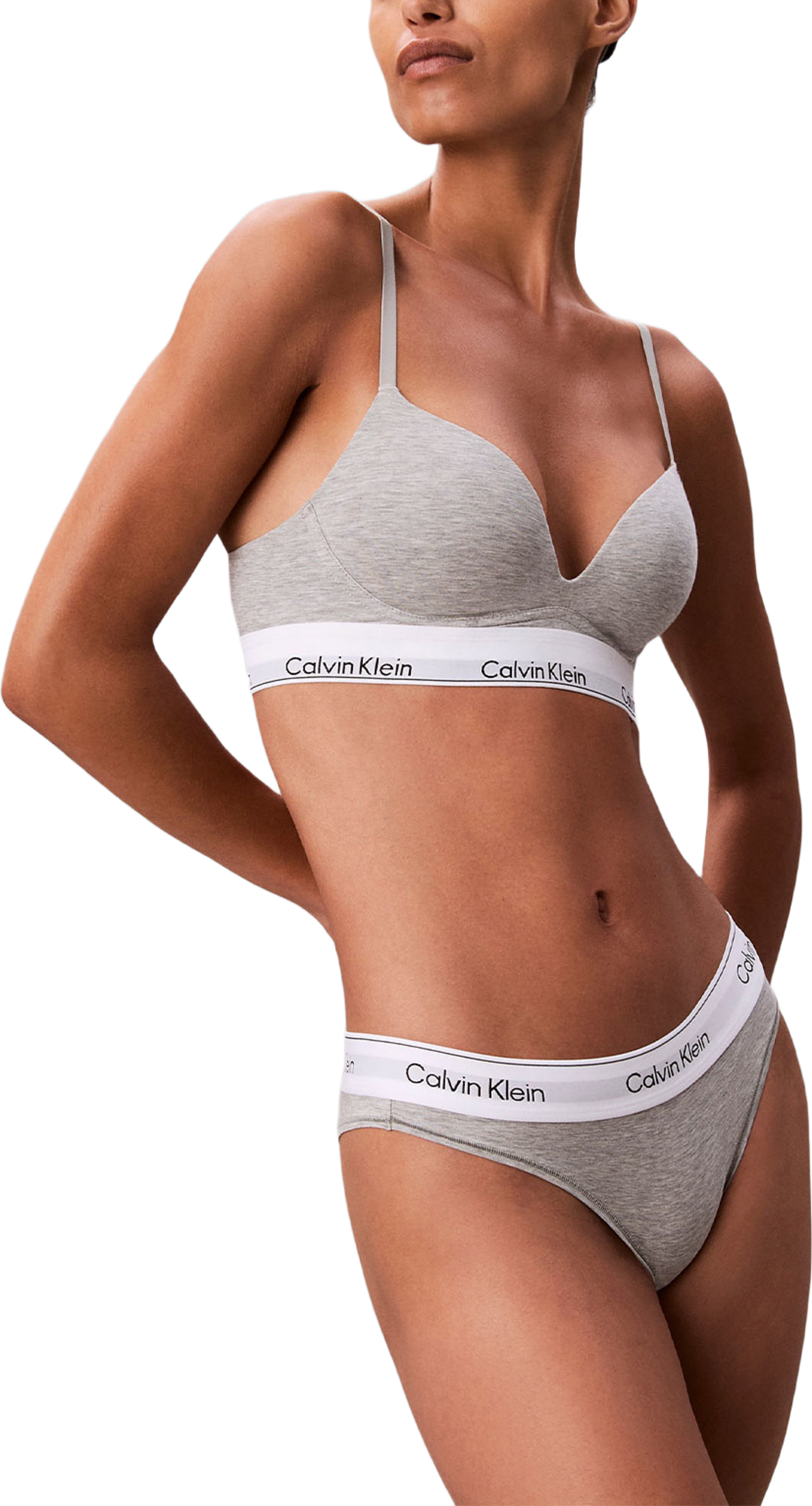 Brazilian Briefs - Icon Cotton Modal, från Calvin Klein, i färgen Grey Heather. Klicka för att öppna bilden i stort format