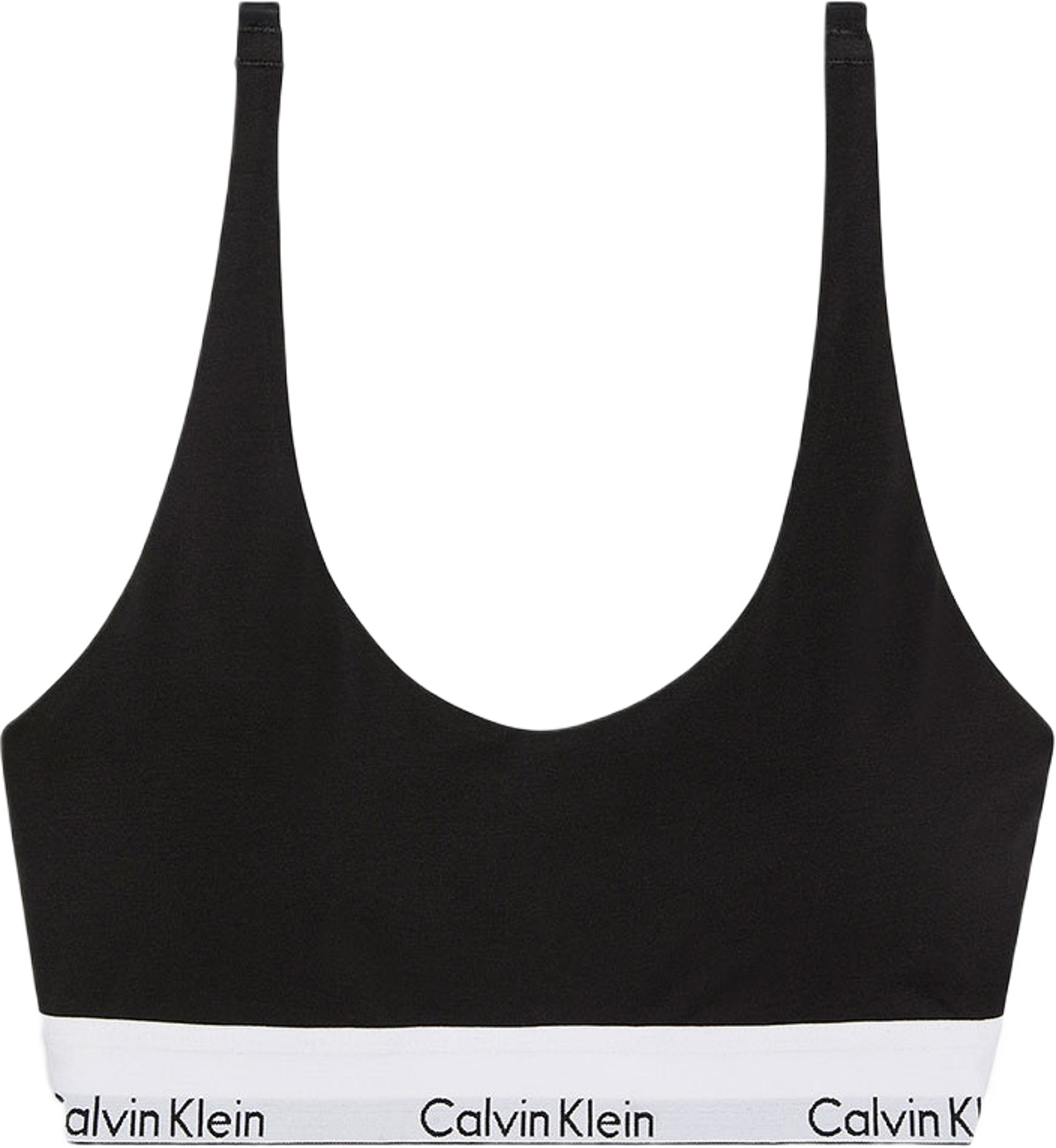 Vadderad slät Bralette BH, i bomull & modal blandning., från Calvin Klein, i färgen Black.