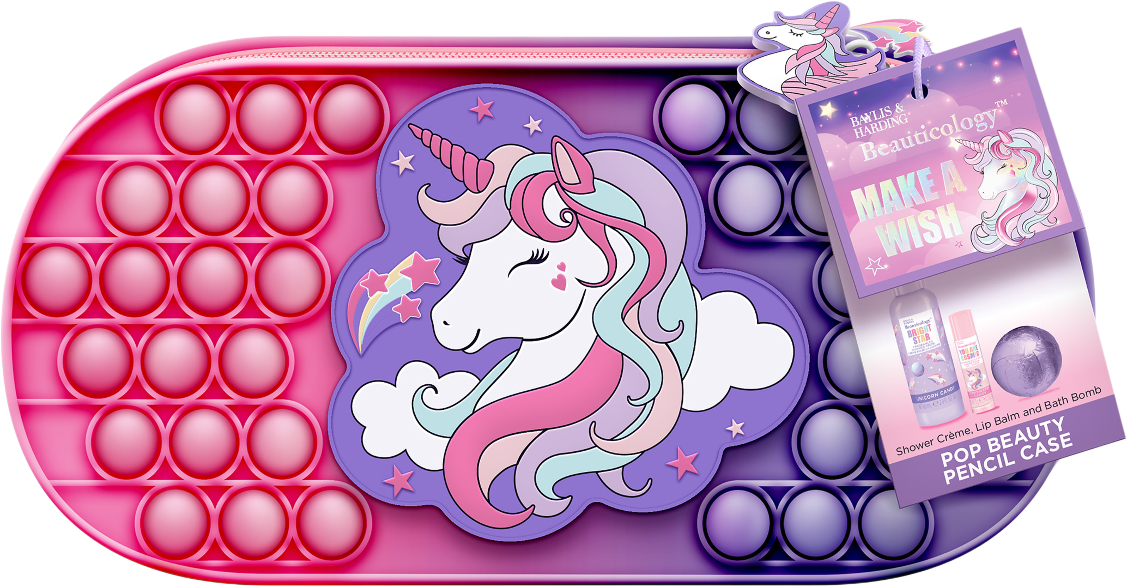 Beauticology Unicorn Pencil Case Gift Set, från Baylis & Harding. Klicka för att öppna bilden i stort format