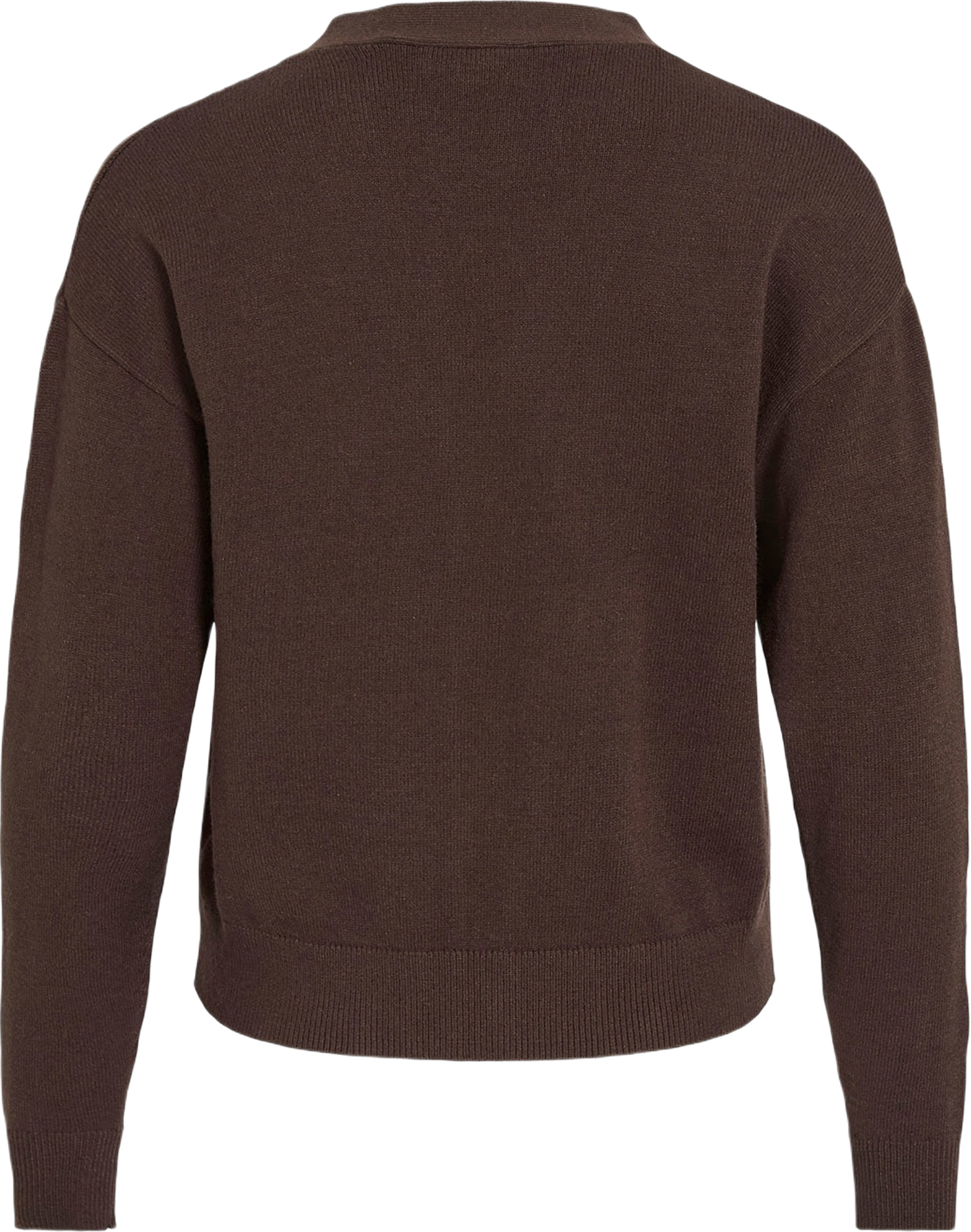 VIRIL V-Neck Knit Cardigan, från Vila, i färgen Coffee Bean.