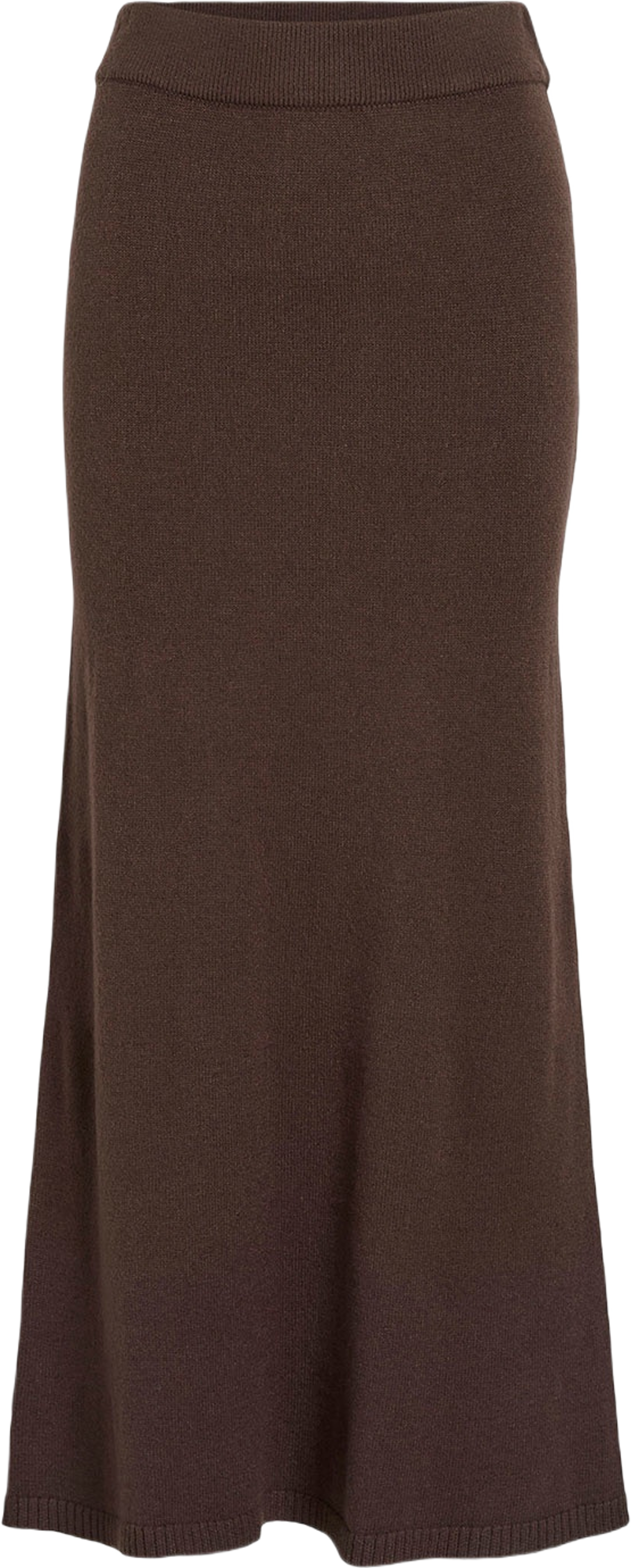 VIRIL Ankle Knit Skirt, från Vila, i färgen Coffee Bean.