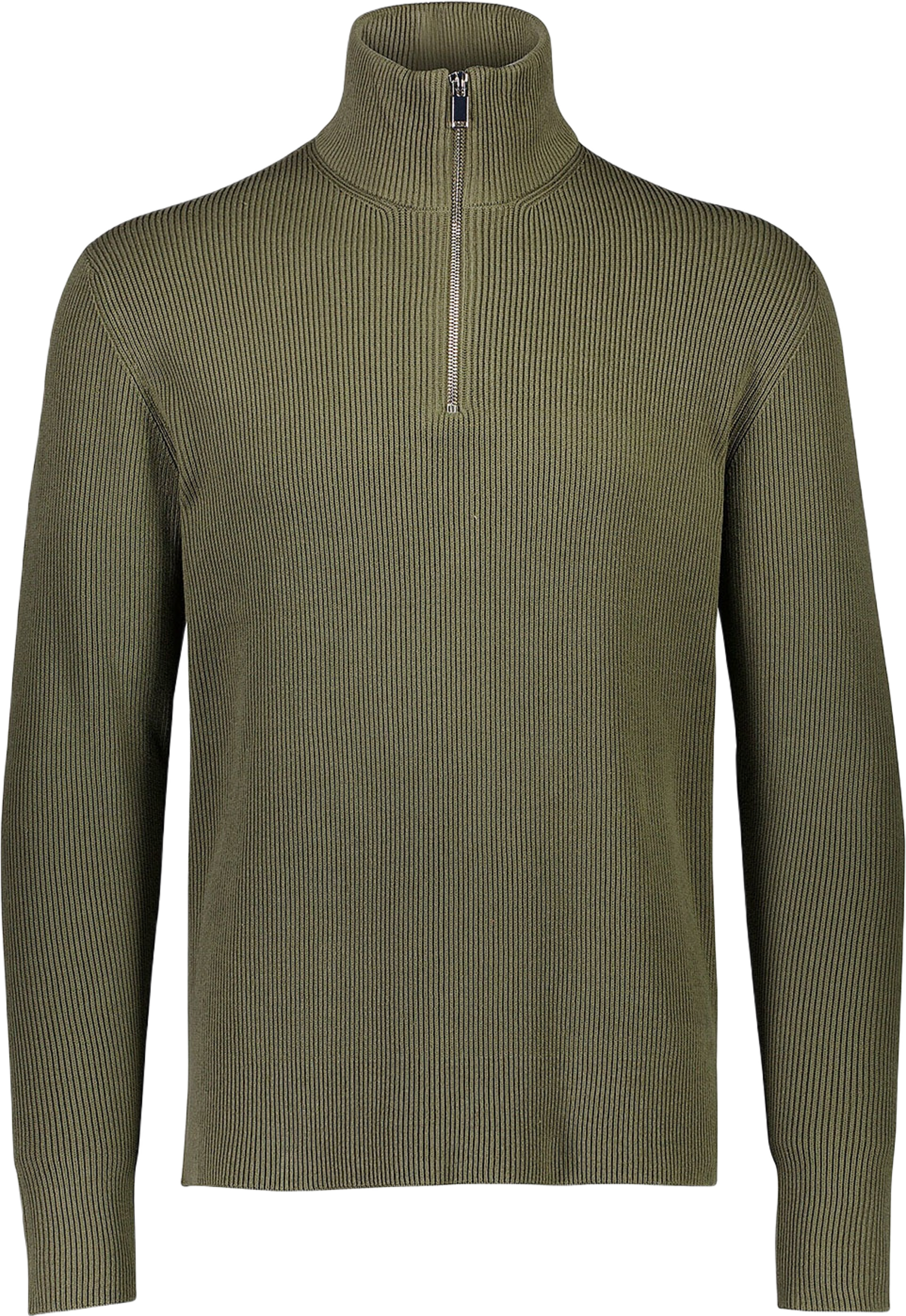 Half Zip Rib Knit