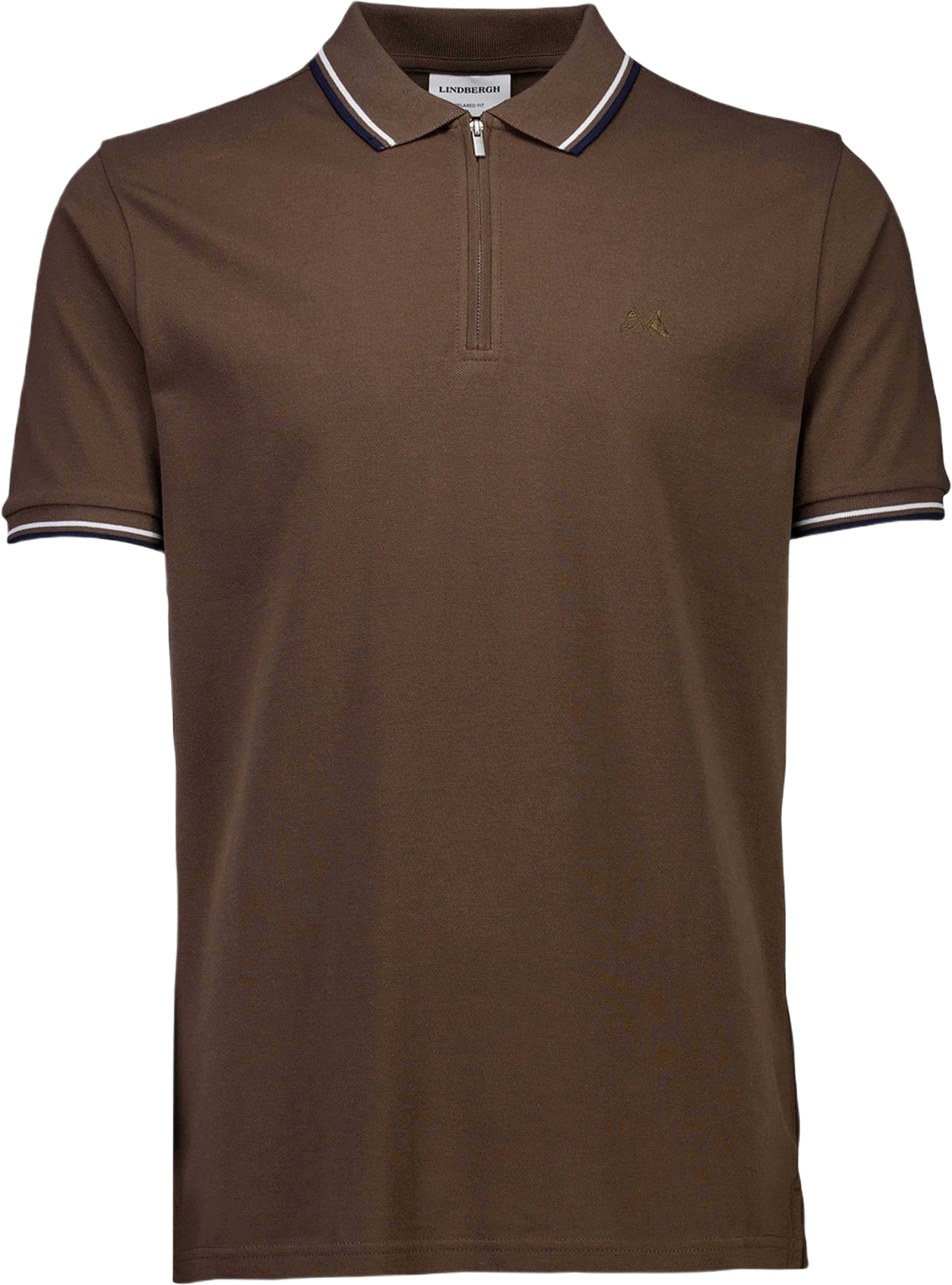 Polo shirt w. zip neck