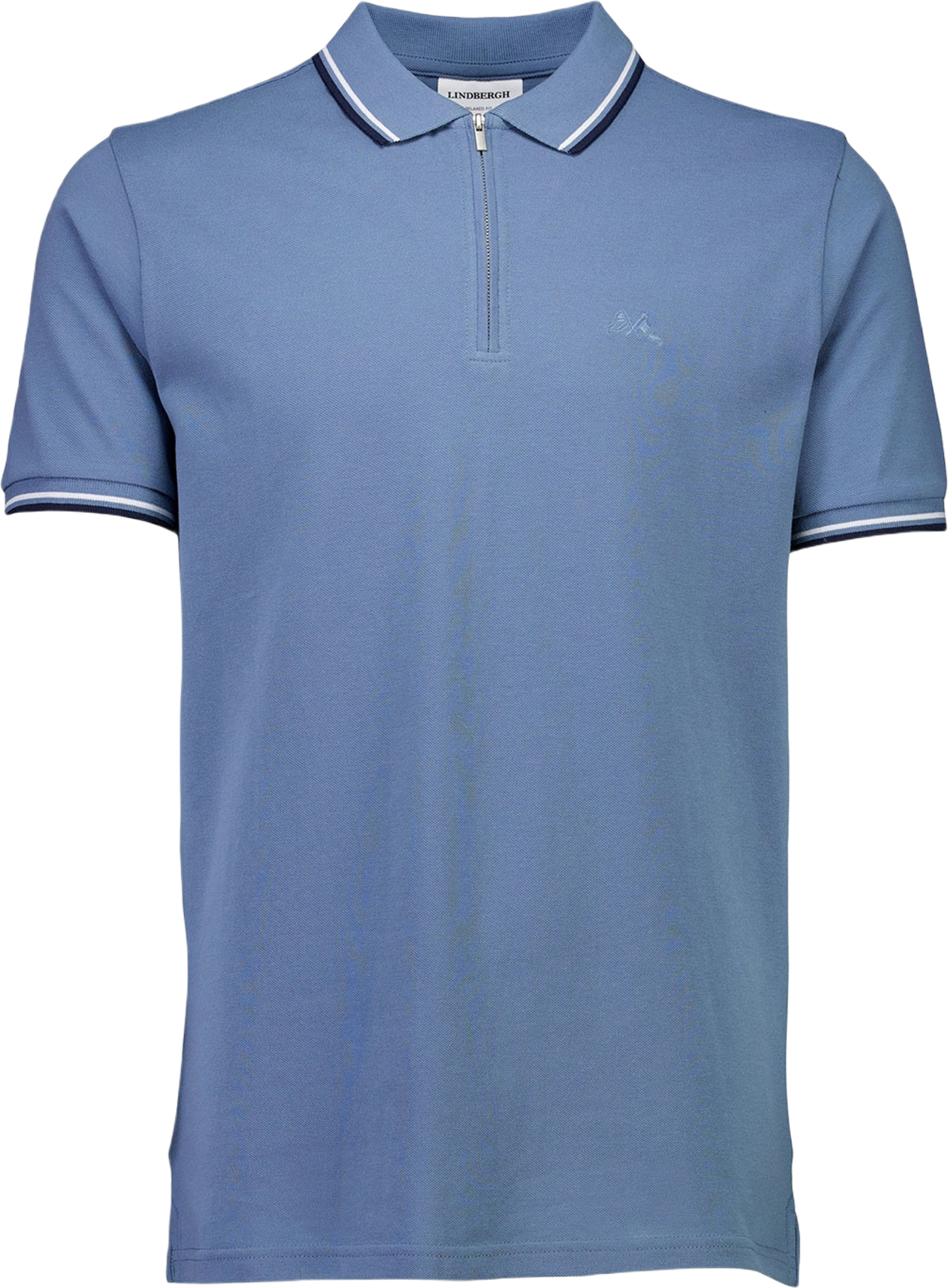 Polo shirt w. zip neck