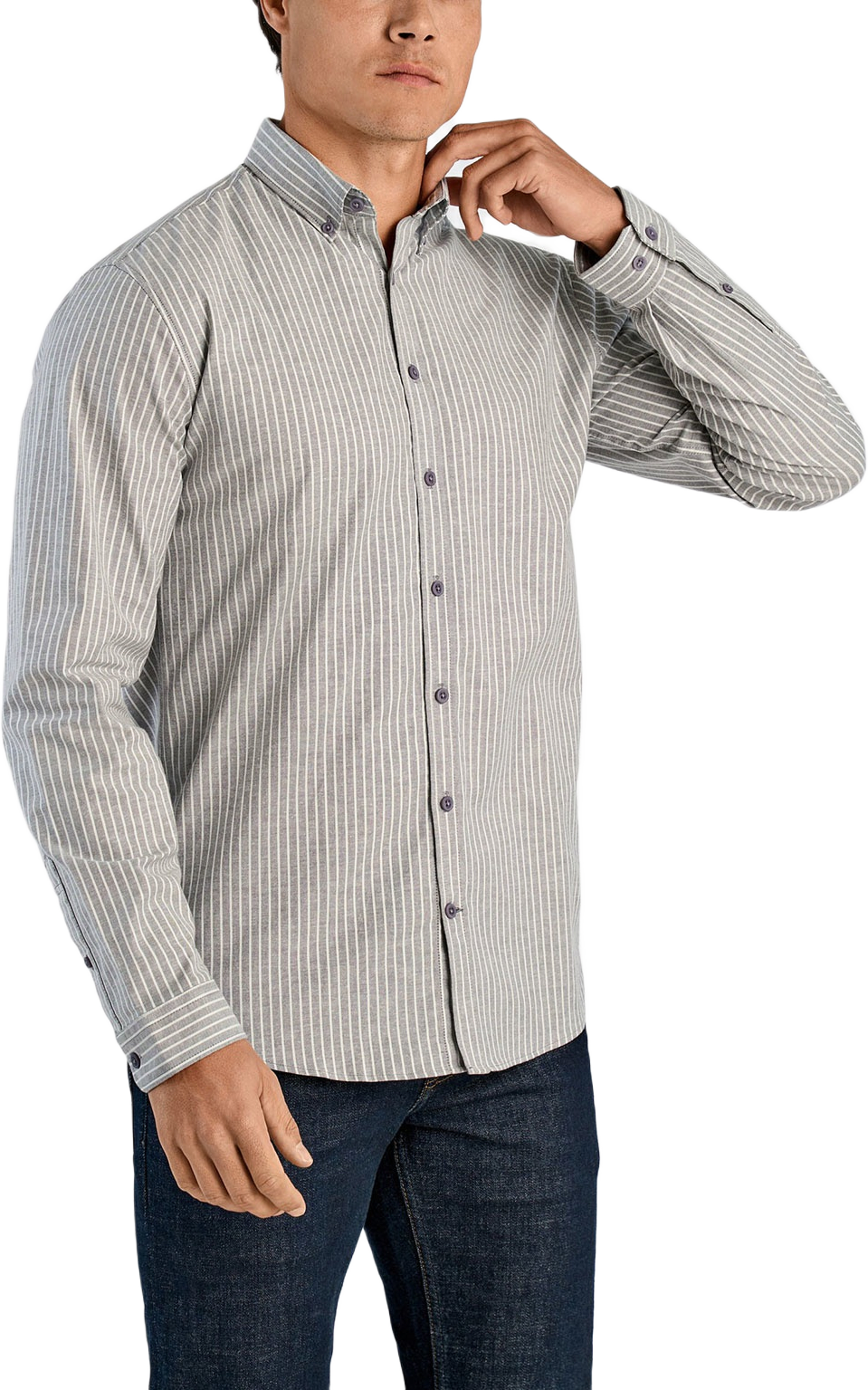 Striped Superflex Oxford L/S