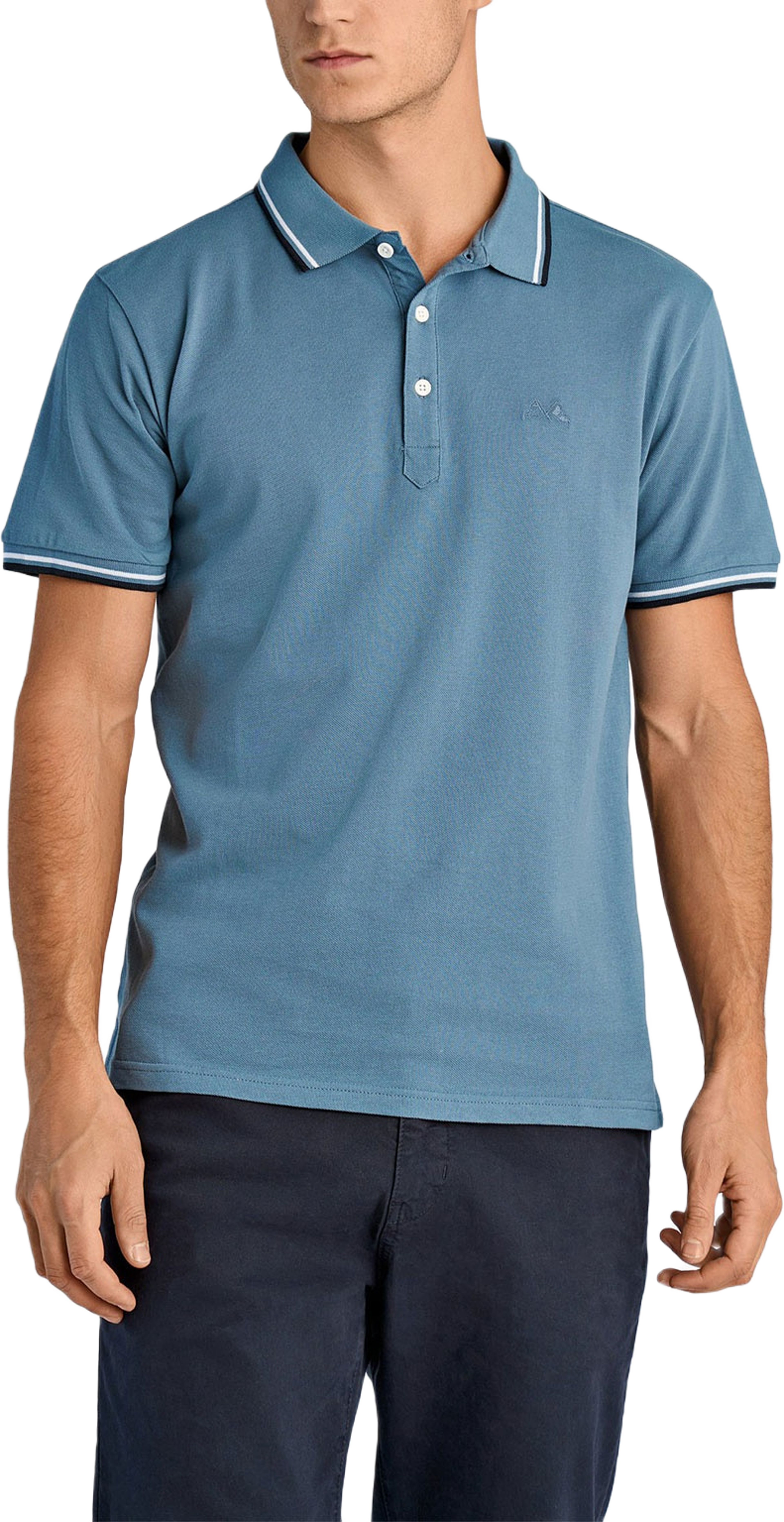 Polo shirt w. contrast piping