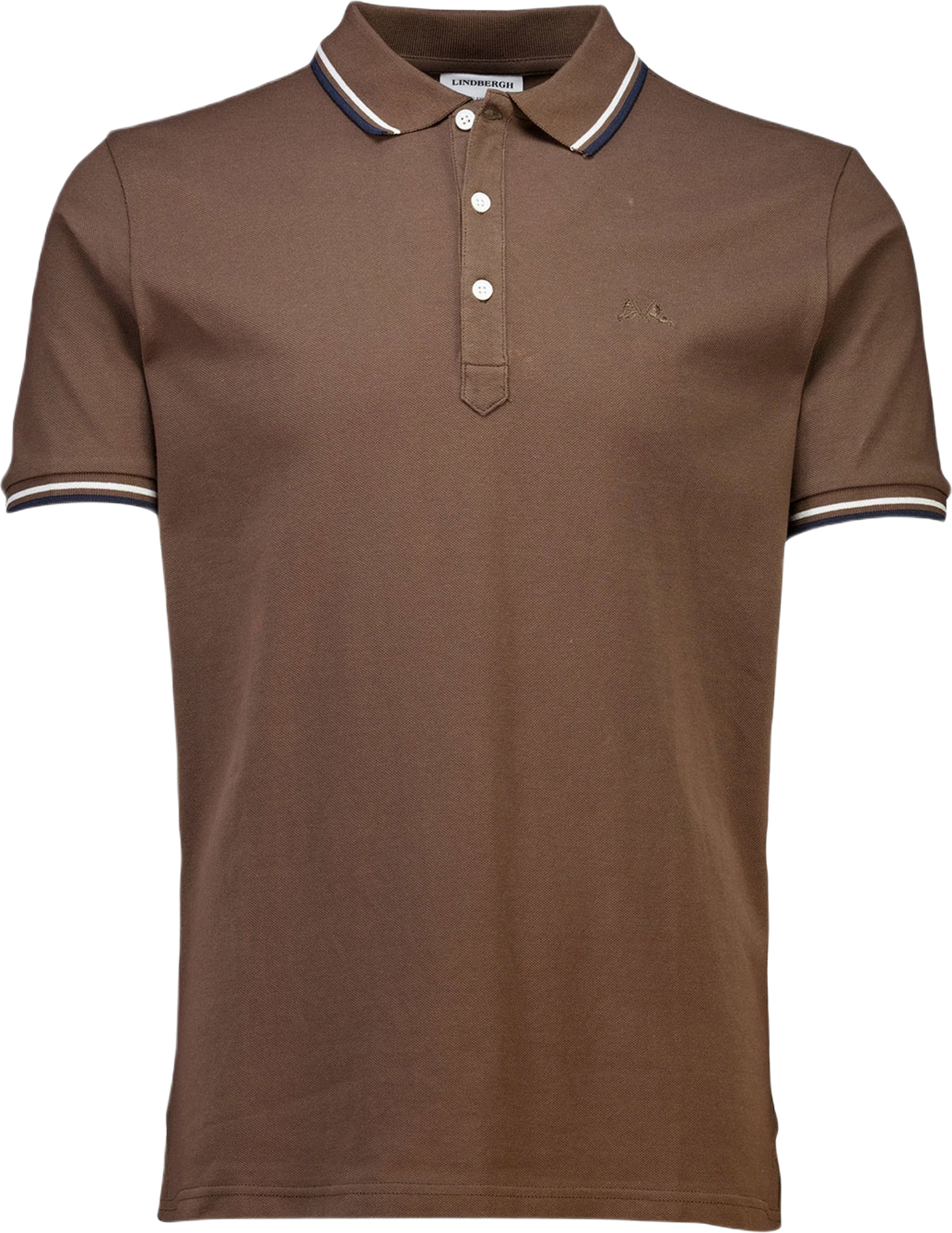 Polo shirt w. contrast piping