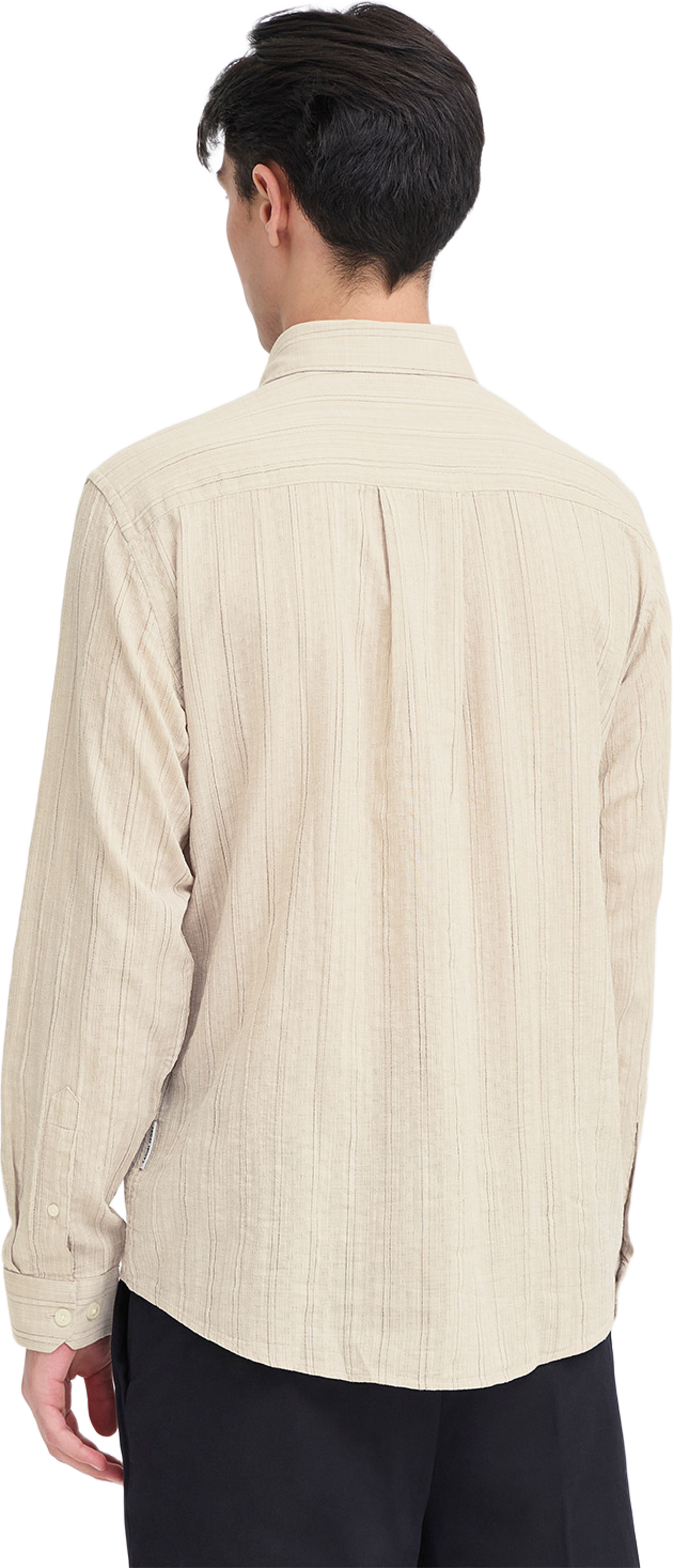 Hedman Dobby Striped Shirt, från Casual Friday, i färgen Island Fossil. Klicka för att öppna bilden i stort format