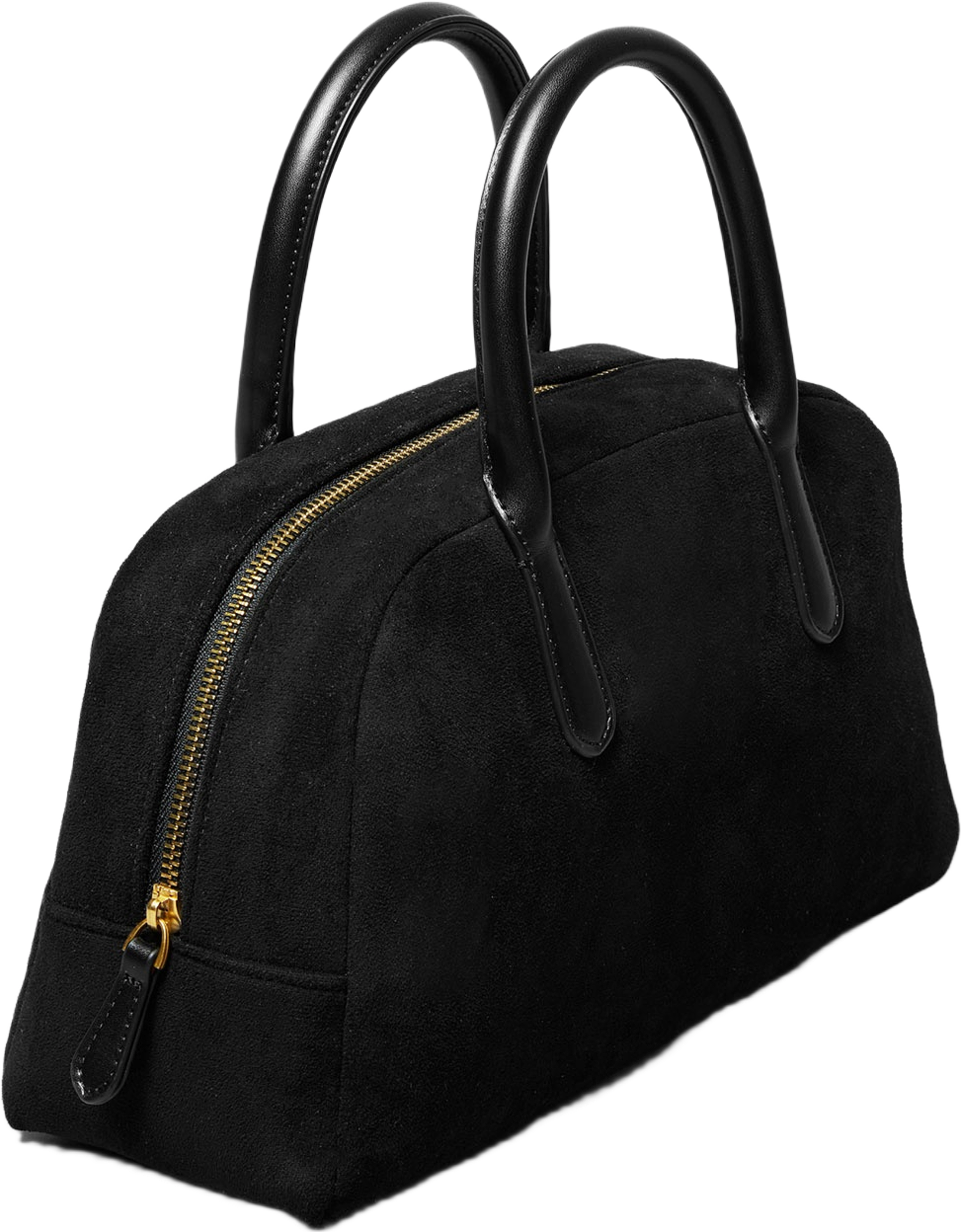 Fake Suede Bowling Bag