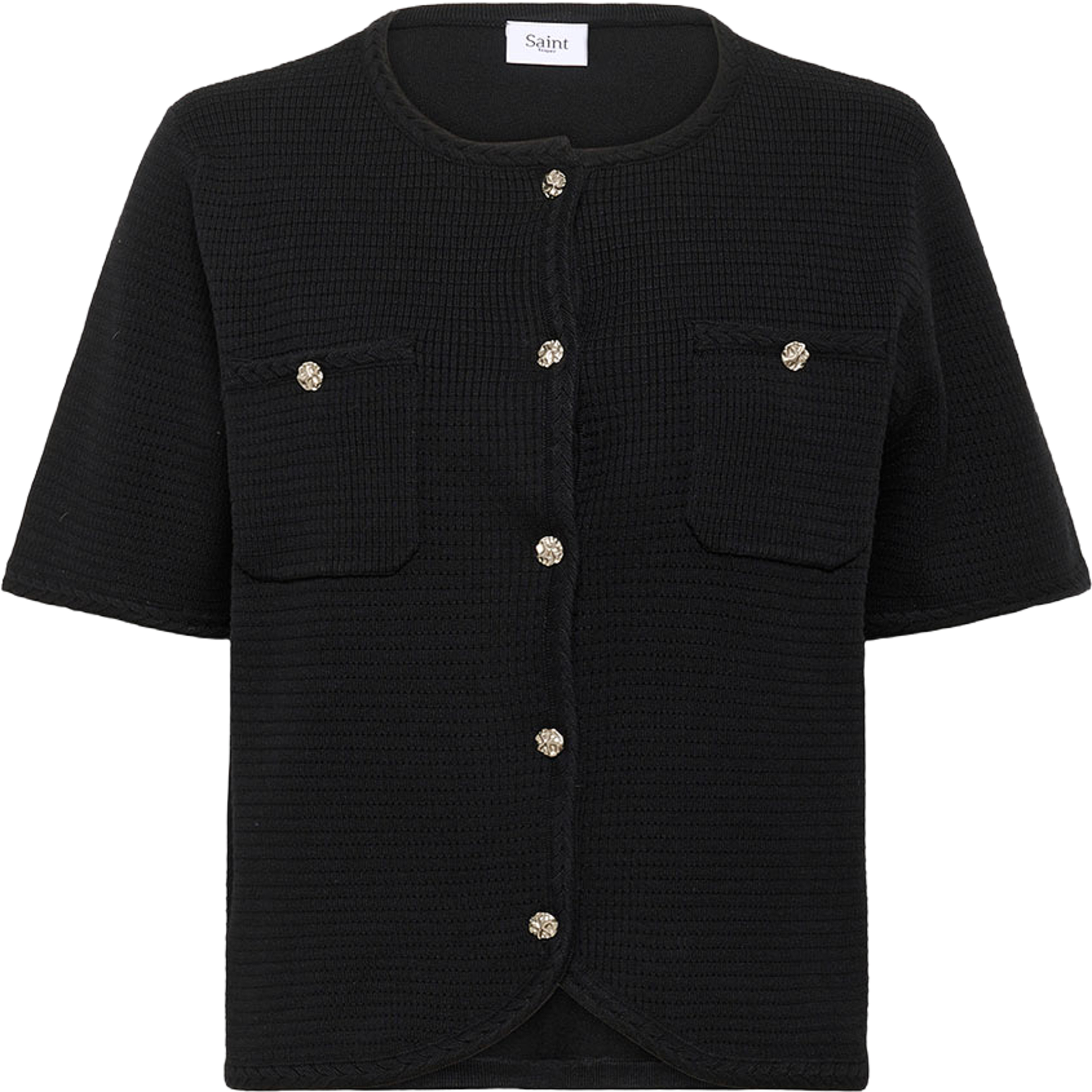 LeciaSZ Cardigan, från Saint Tropez, i färgen Black.