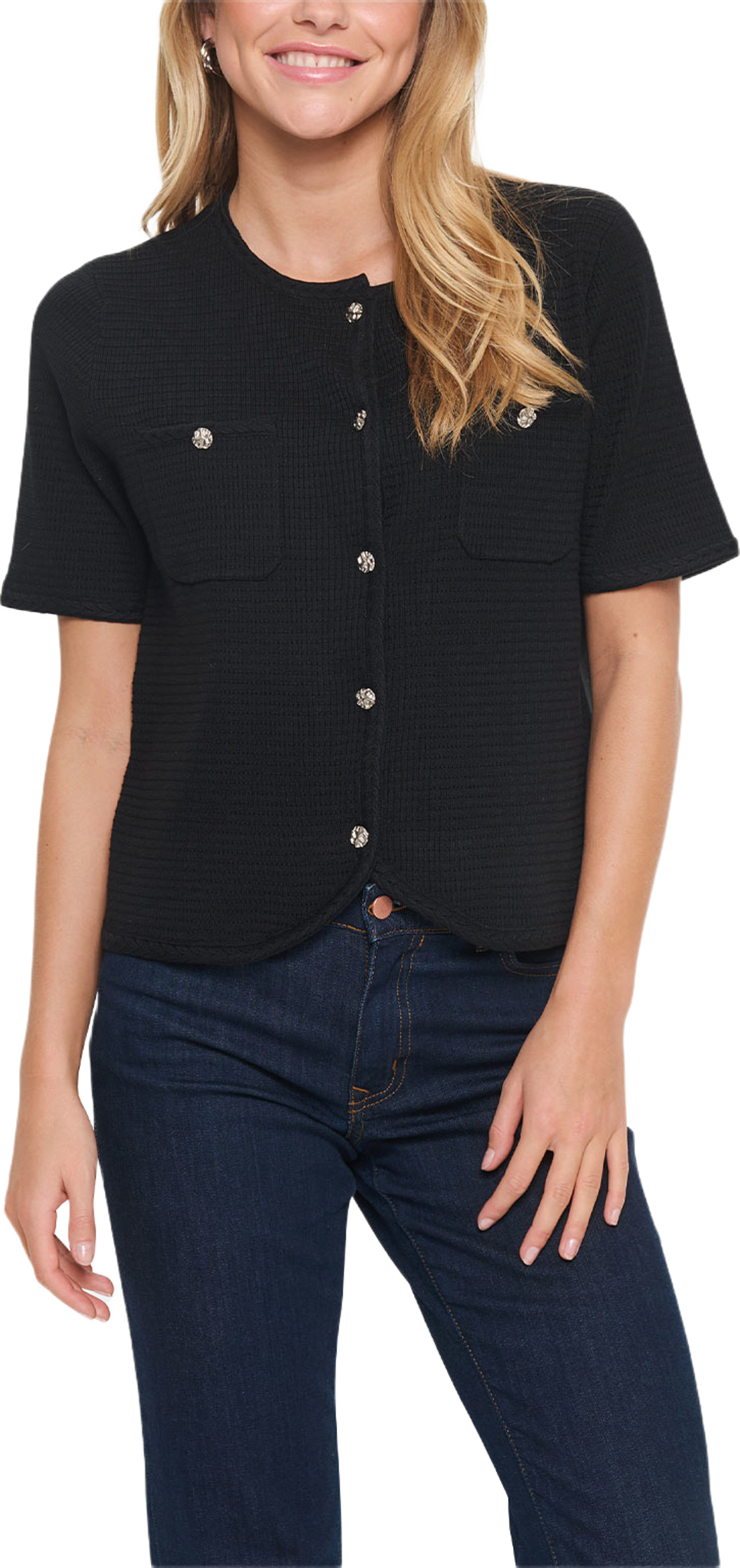 LeciaSZ Cardigan, från Saint Tropez, i färgen Black.