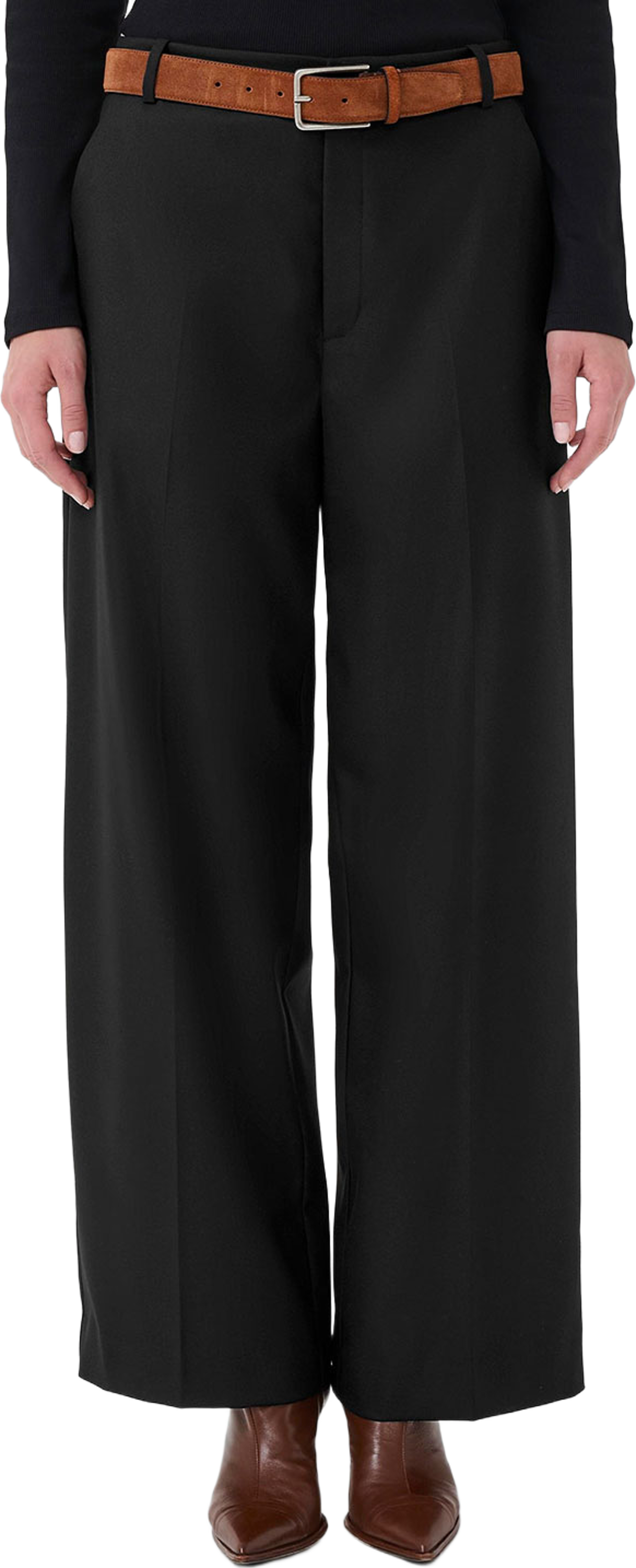 GZpaula MW straight pants NOOS, från Gestuz, i färgen Black. Klicka för att öppna bilden i stort format