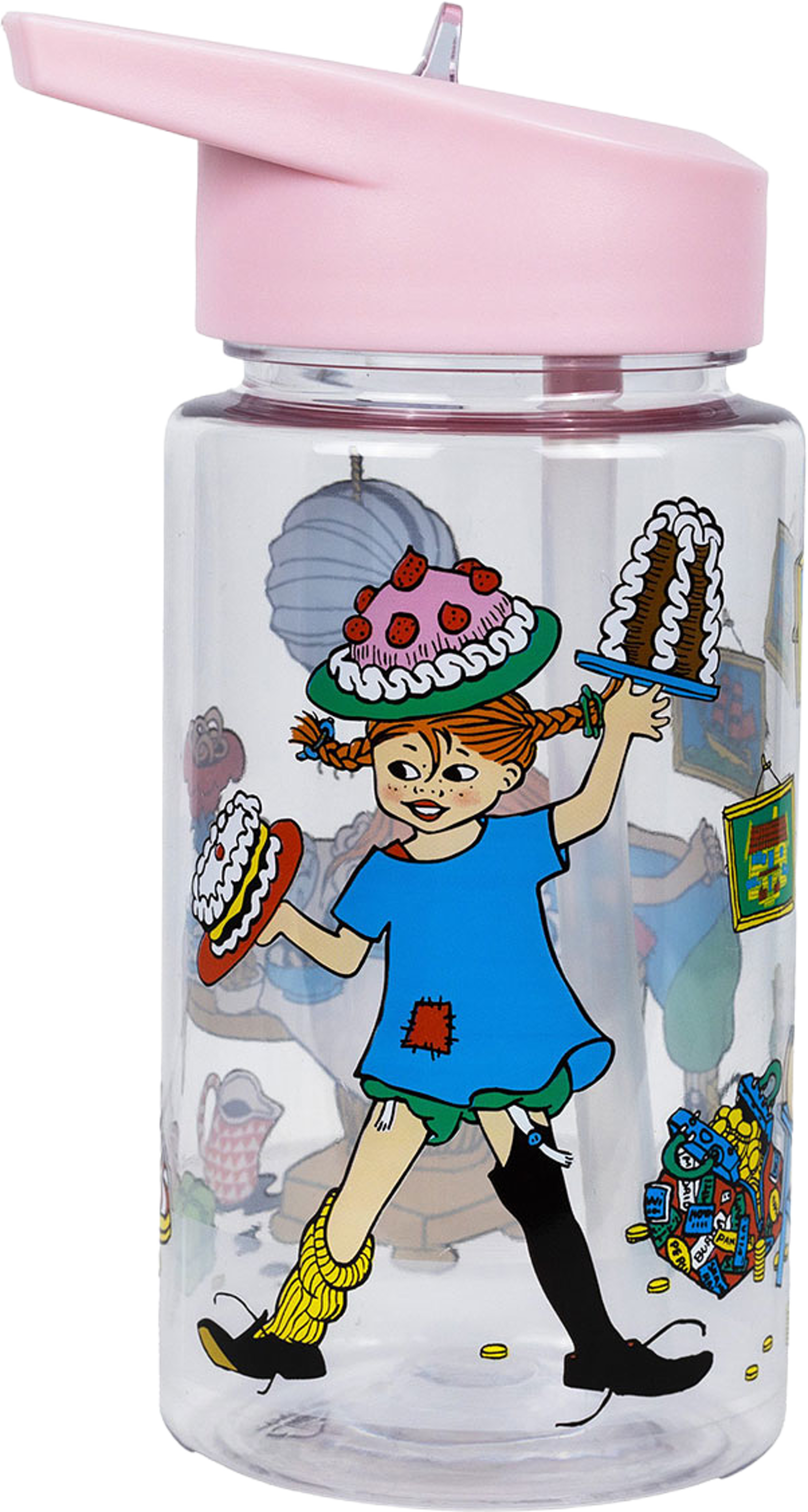 Pippi Födelsedag, Vattenflaska i plast, från PIPPI, i färgen Transparent.