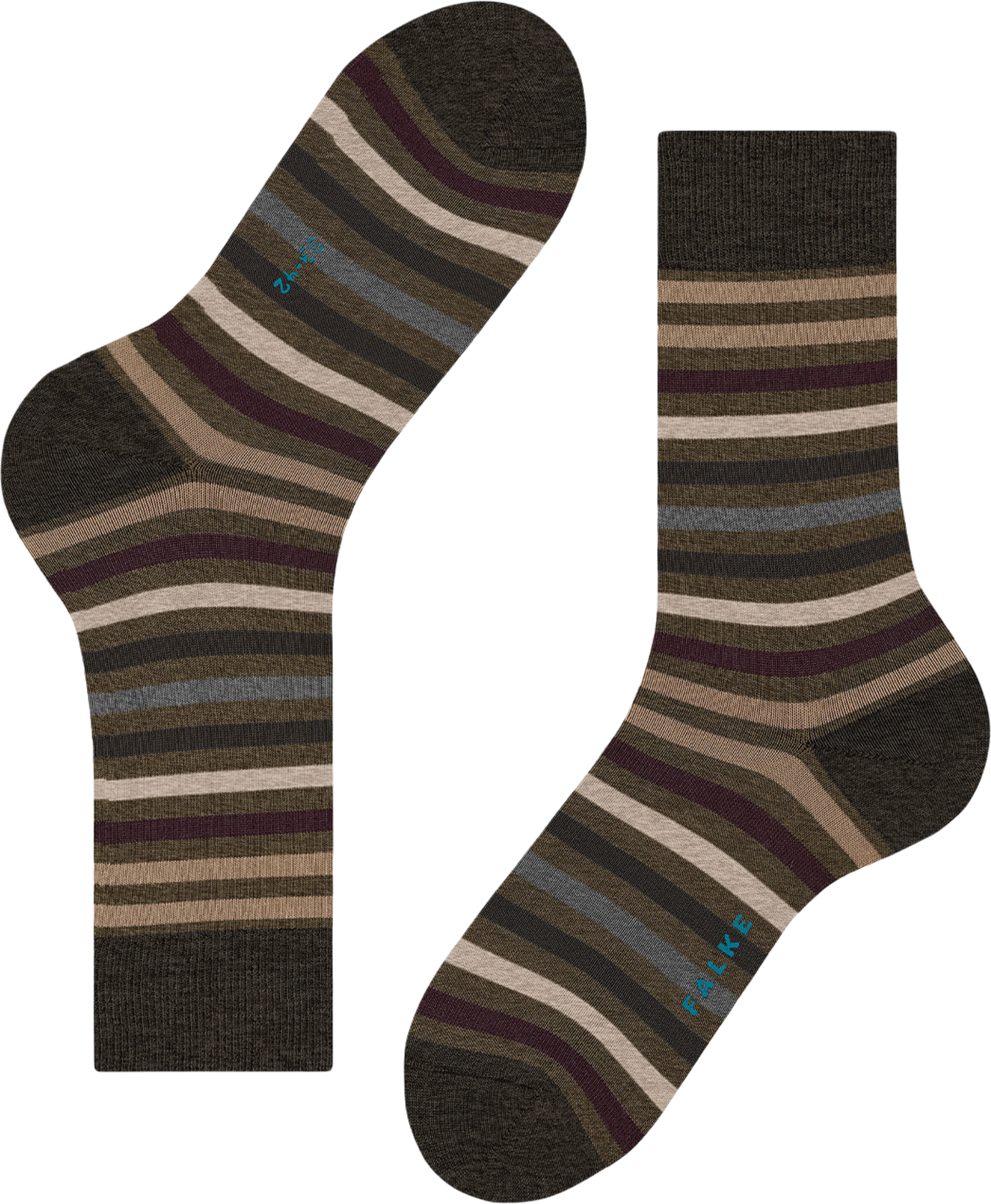 Tinted Stripe Socks, från Falke, i färgen Beech. Klicka för att öppna bilden i stort format
