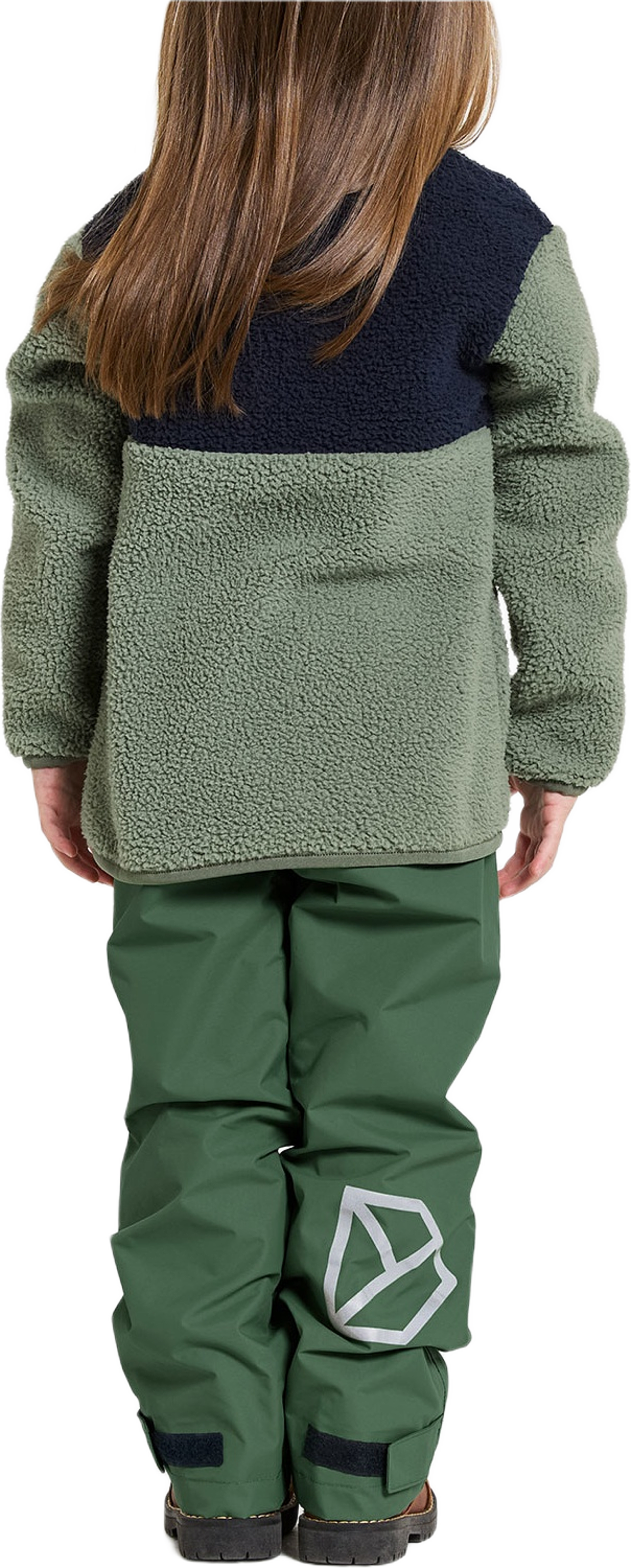 Gosig Kids Halfzip, från Didriksons, i färgen Light Moss.
