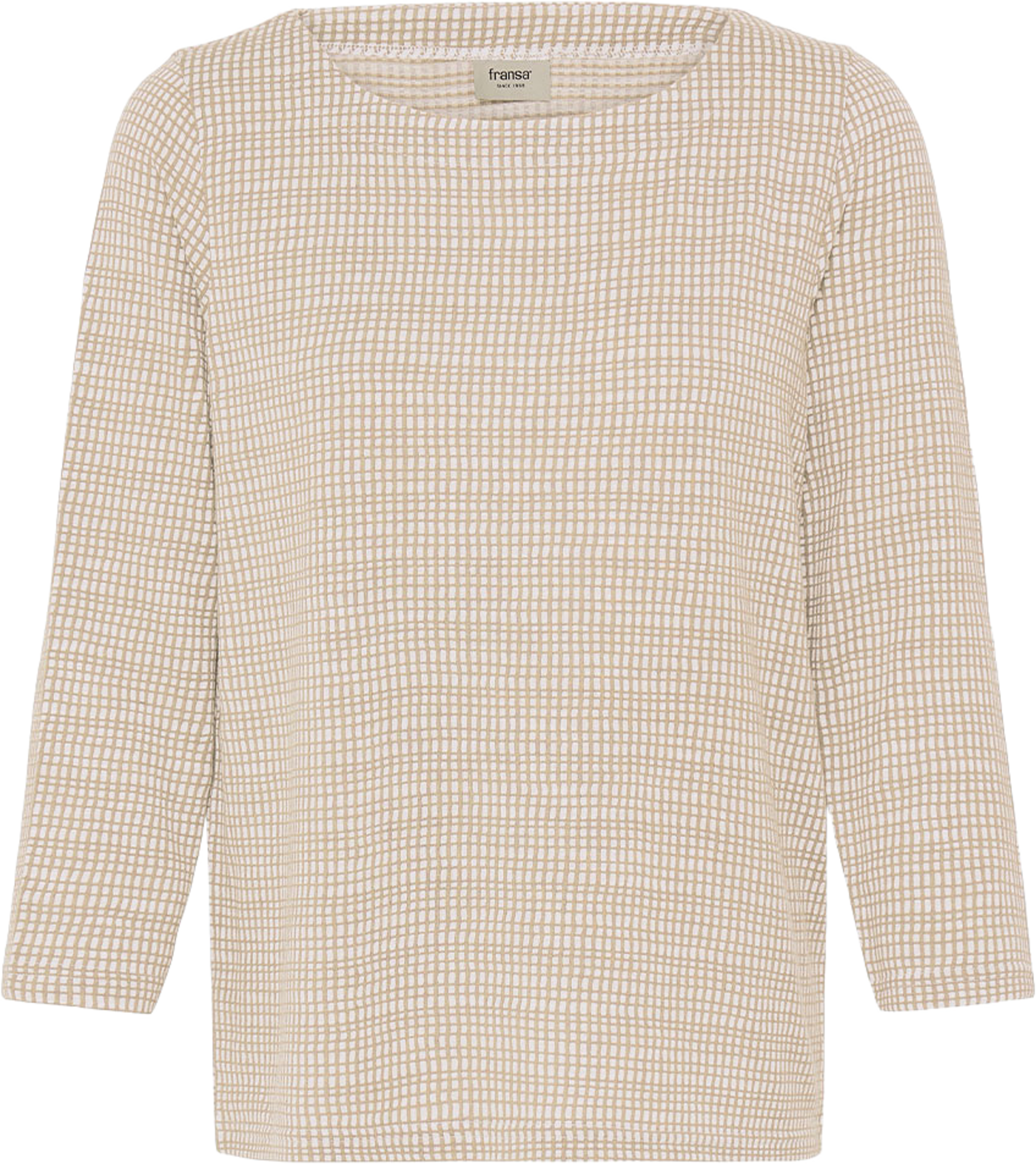 FRNIALA TEE 2, från Fransa, i färgen Oxford Tann Ncheck. Klicka för att öppna bilden i stort format