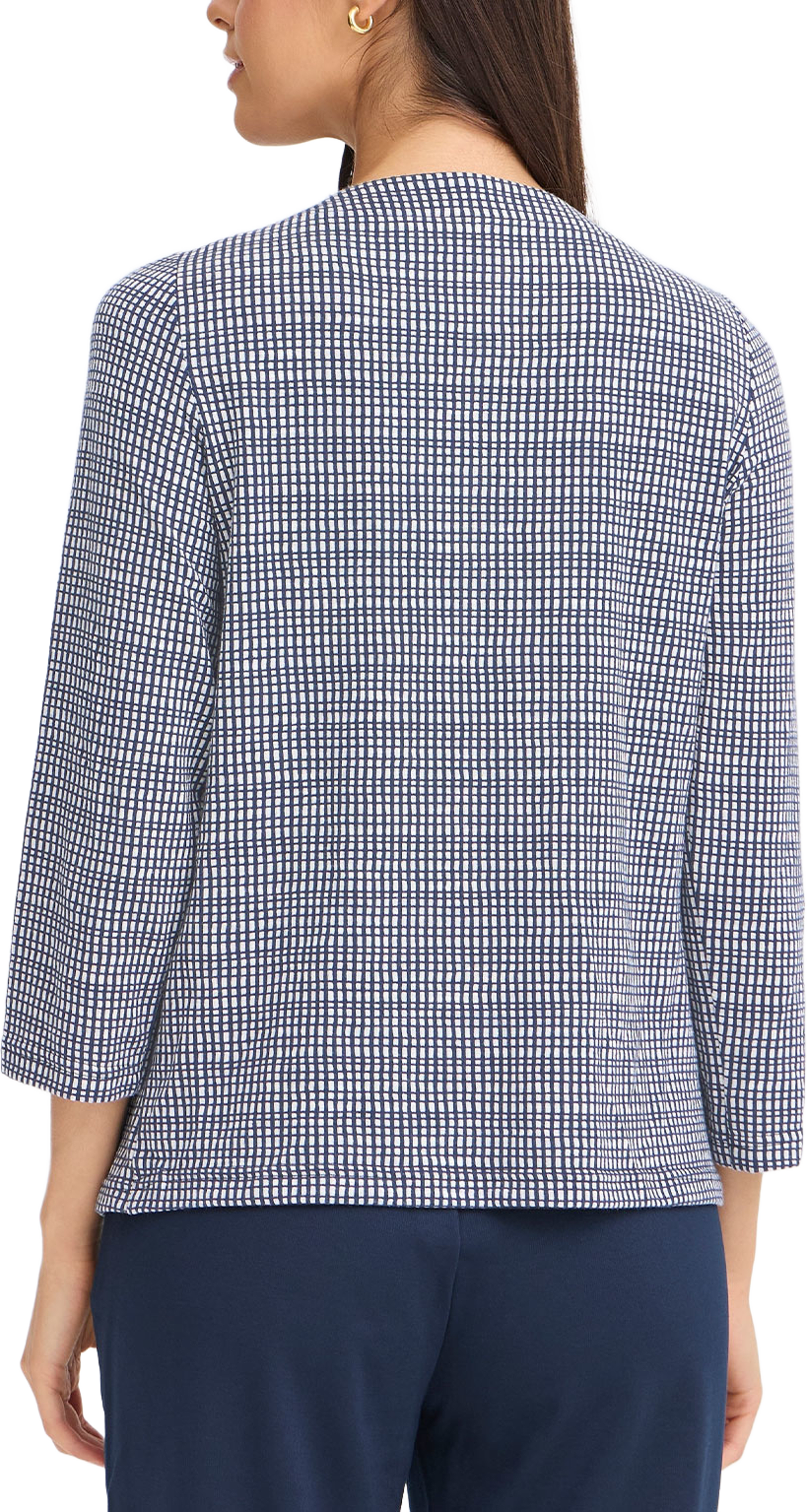 FRNIALA TEE 2, från Fransa, i färgen Navy Check. Klicka för att öppna bilden i stort format