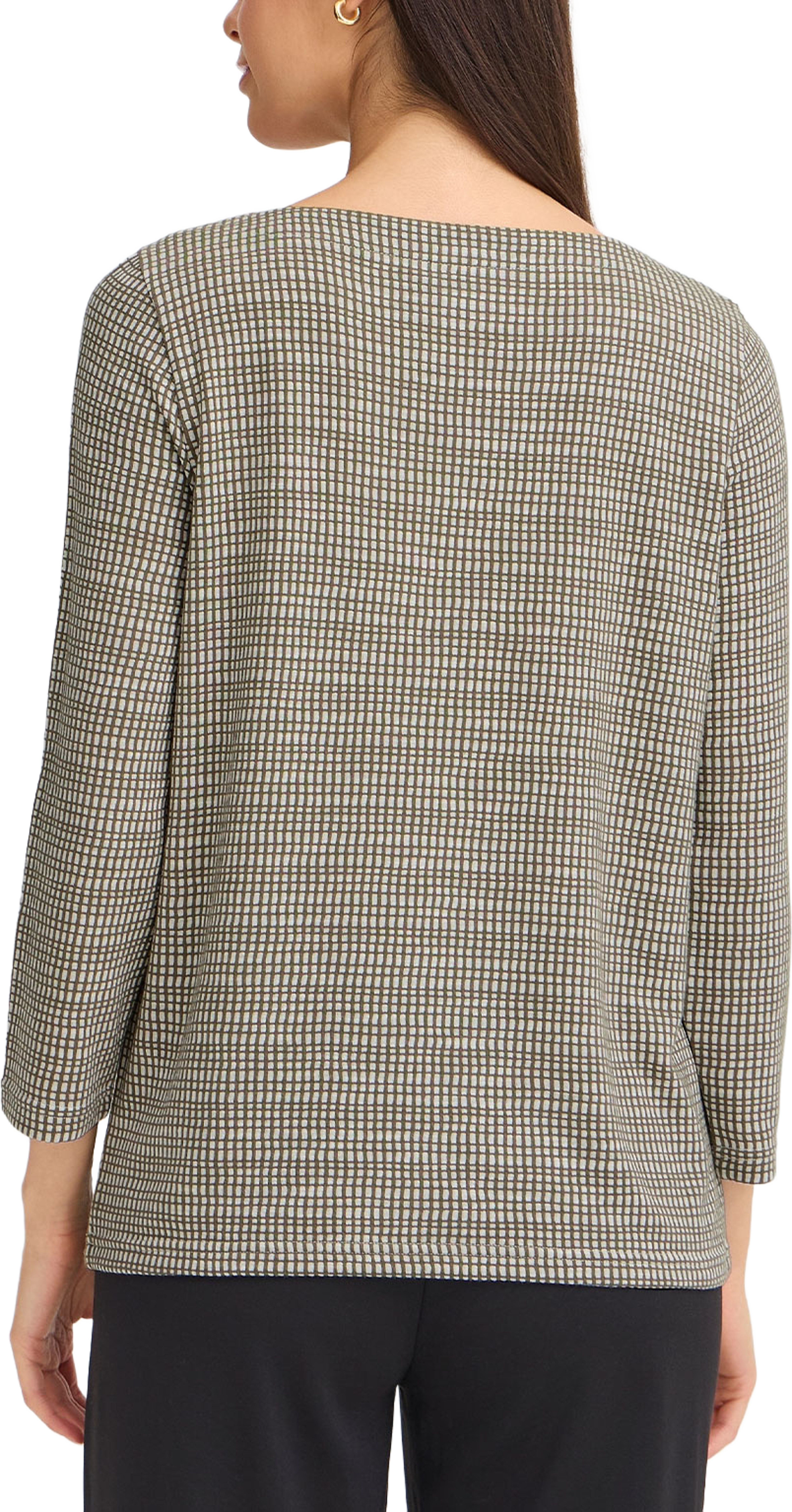 FRNIALA TEE 2, från Fransa, i färgen S-olive Check. Klicka för att öppna bilden i stort format