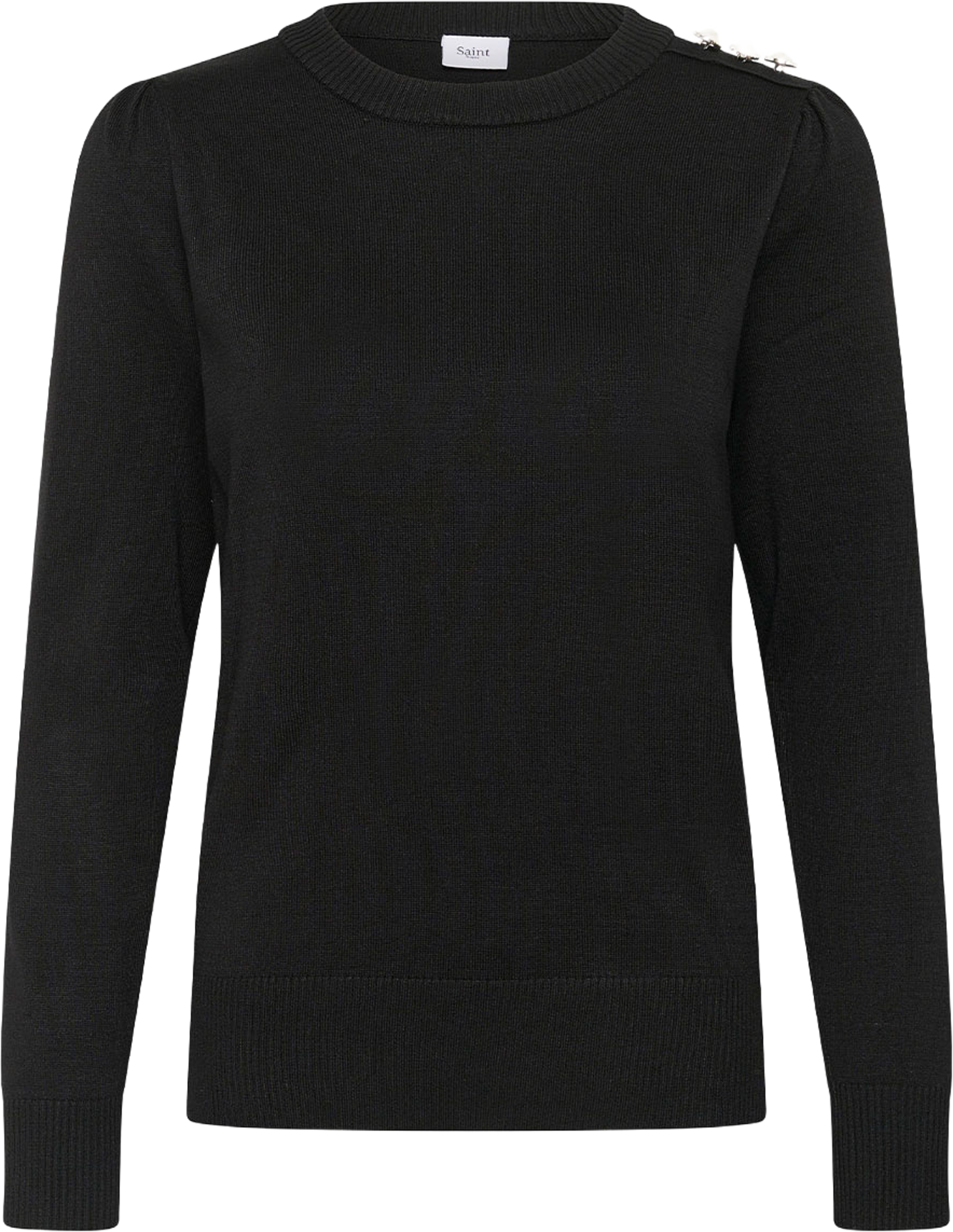 MoeSZ Deco Pullover, från Saint Tropez, i färgen Black. Klicka för att öppna bilden i stort format