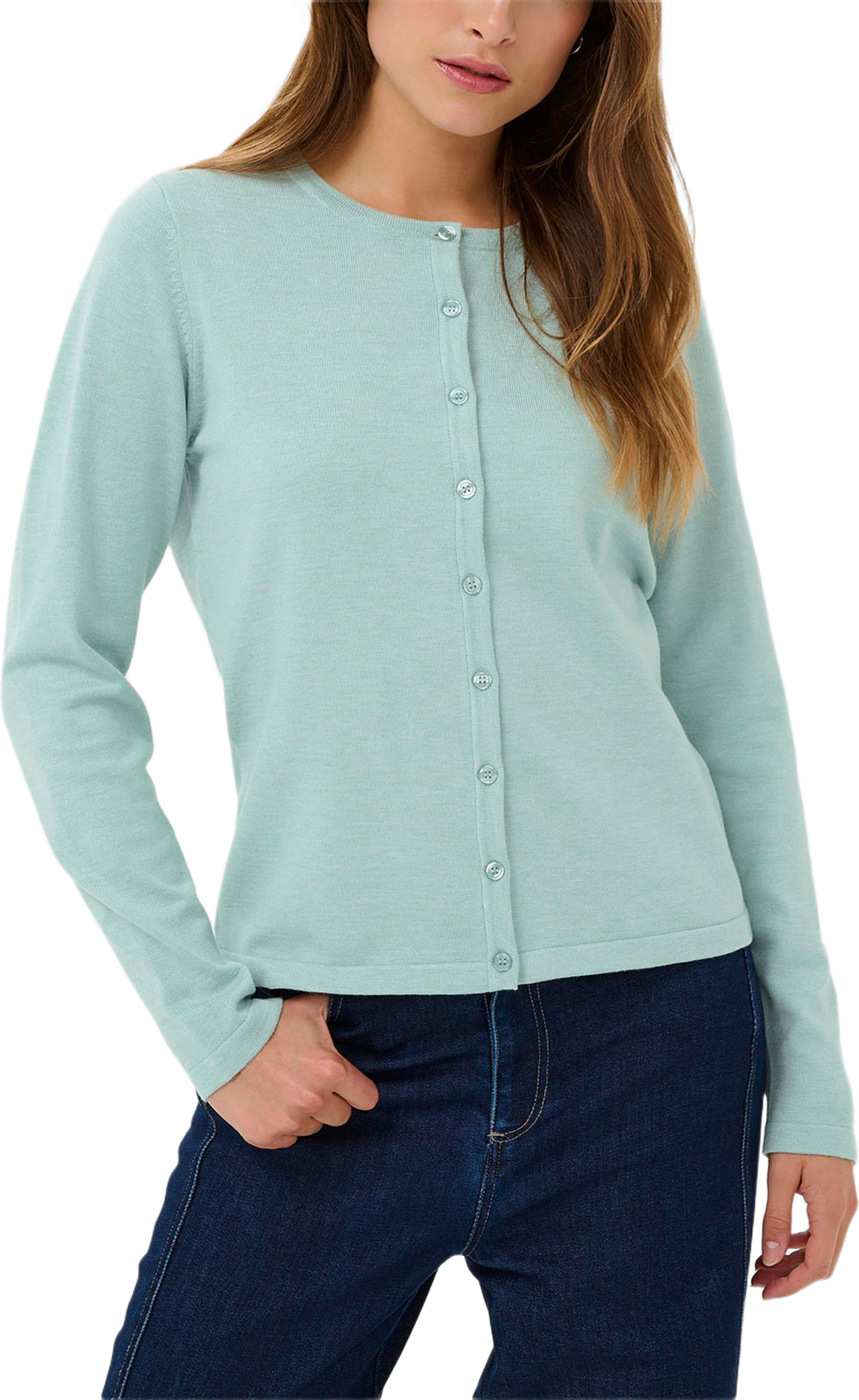 MilaSZ Cardigan, från Saint Tropez, i färgen Ether Melange. Klicka för att öppna bilden i stort format