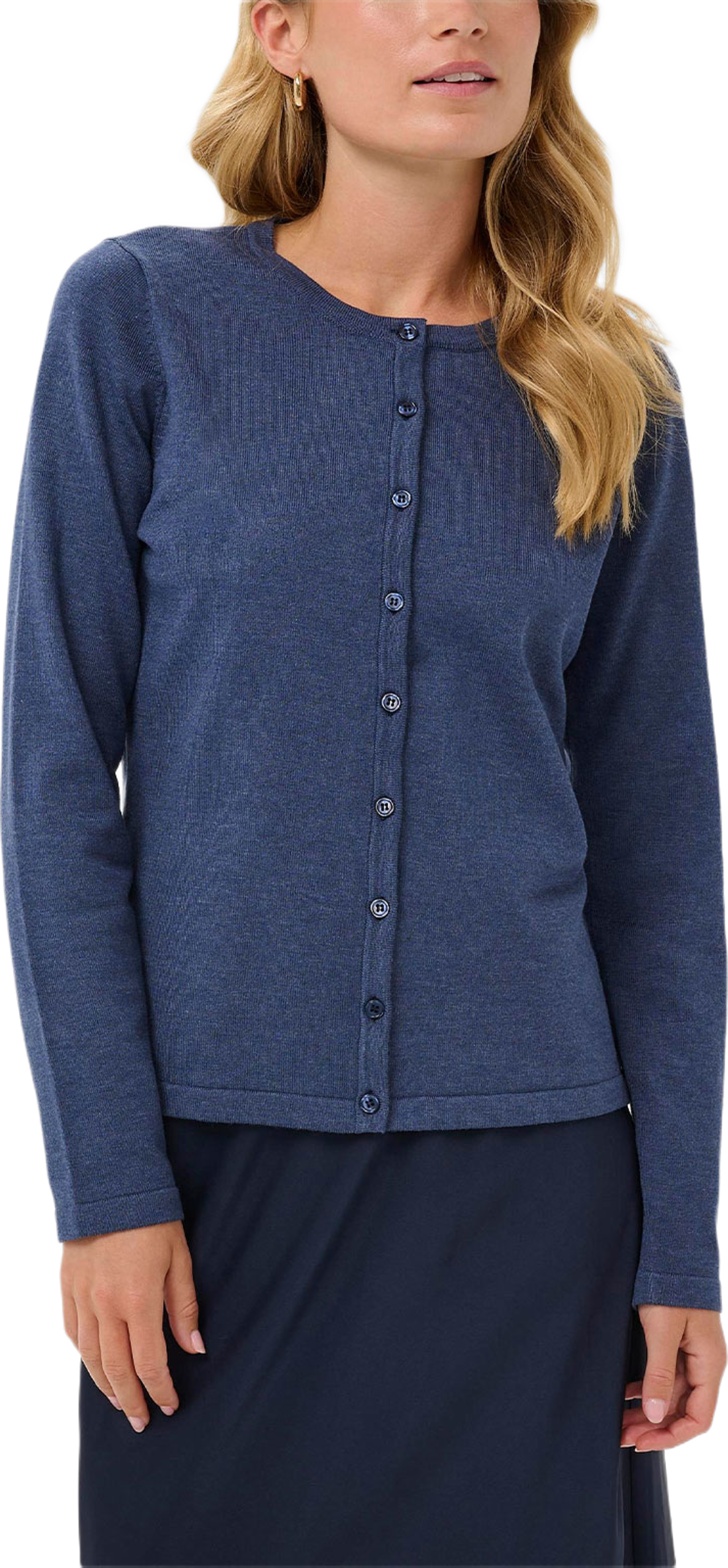 MilaSZ Cardigan, från Saint Tropez, i färgen Vintage Indigo Melange. Klicka för att öppna bilden i stort format