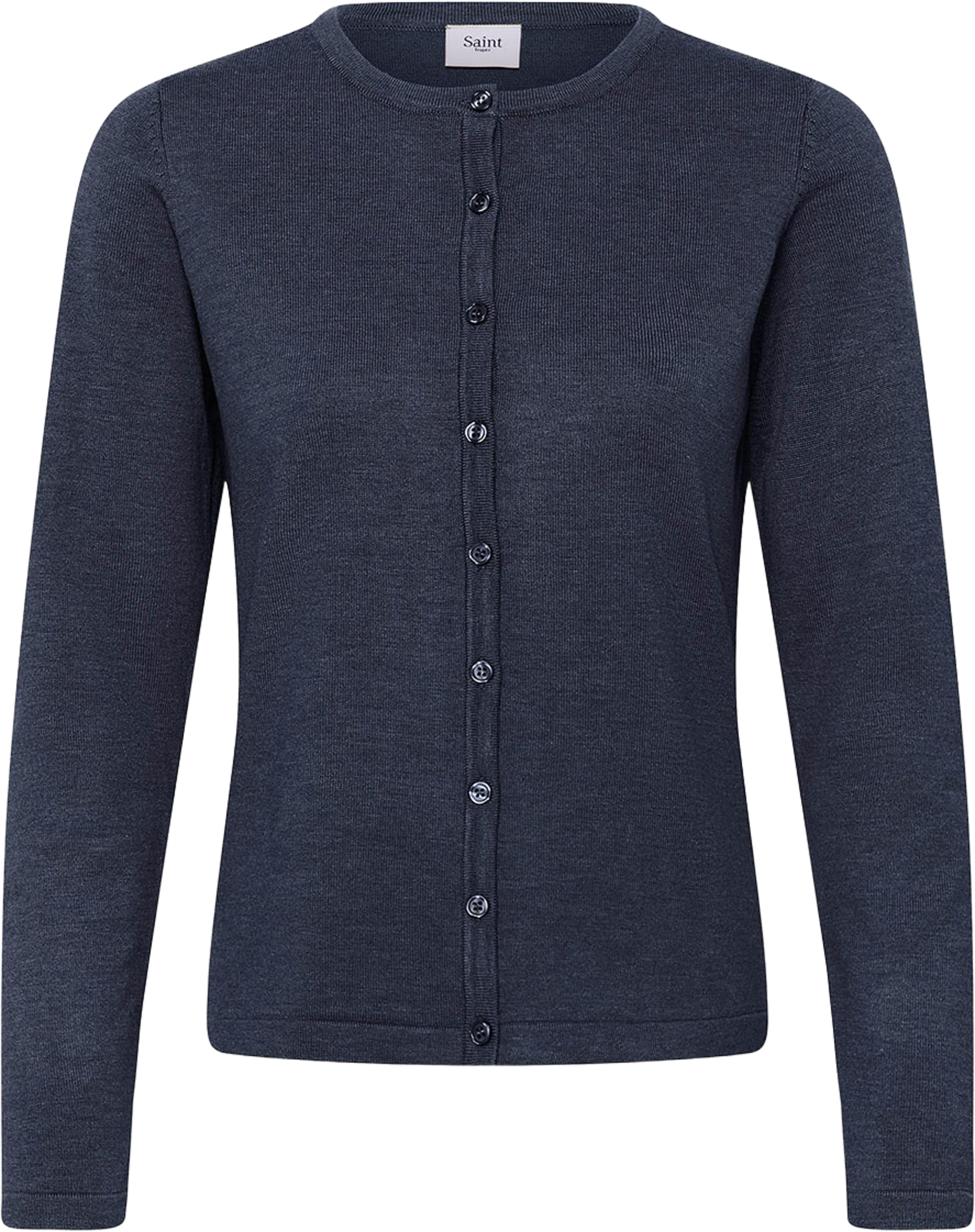 MilaSZ Cardigan, från Saint Tropez, i färgen Vintage Indigo Melange. Klicka för att öppna bilden i stort format