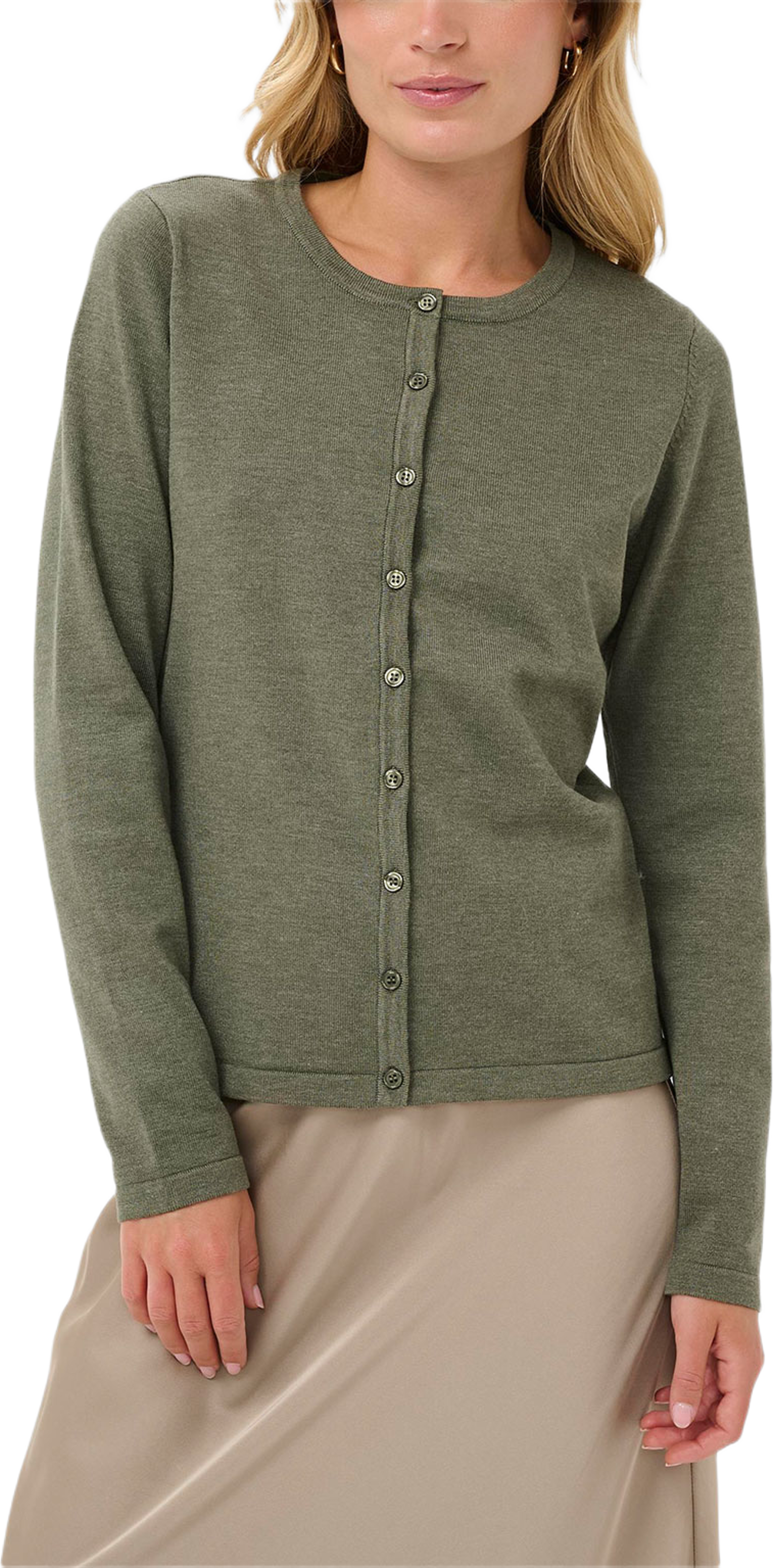 MilaSZ Cardigan, från Saint Tropez, i färgen Agave Green Melange. Klicka för att öppna bilden i stort format