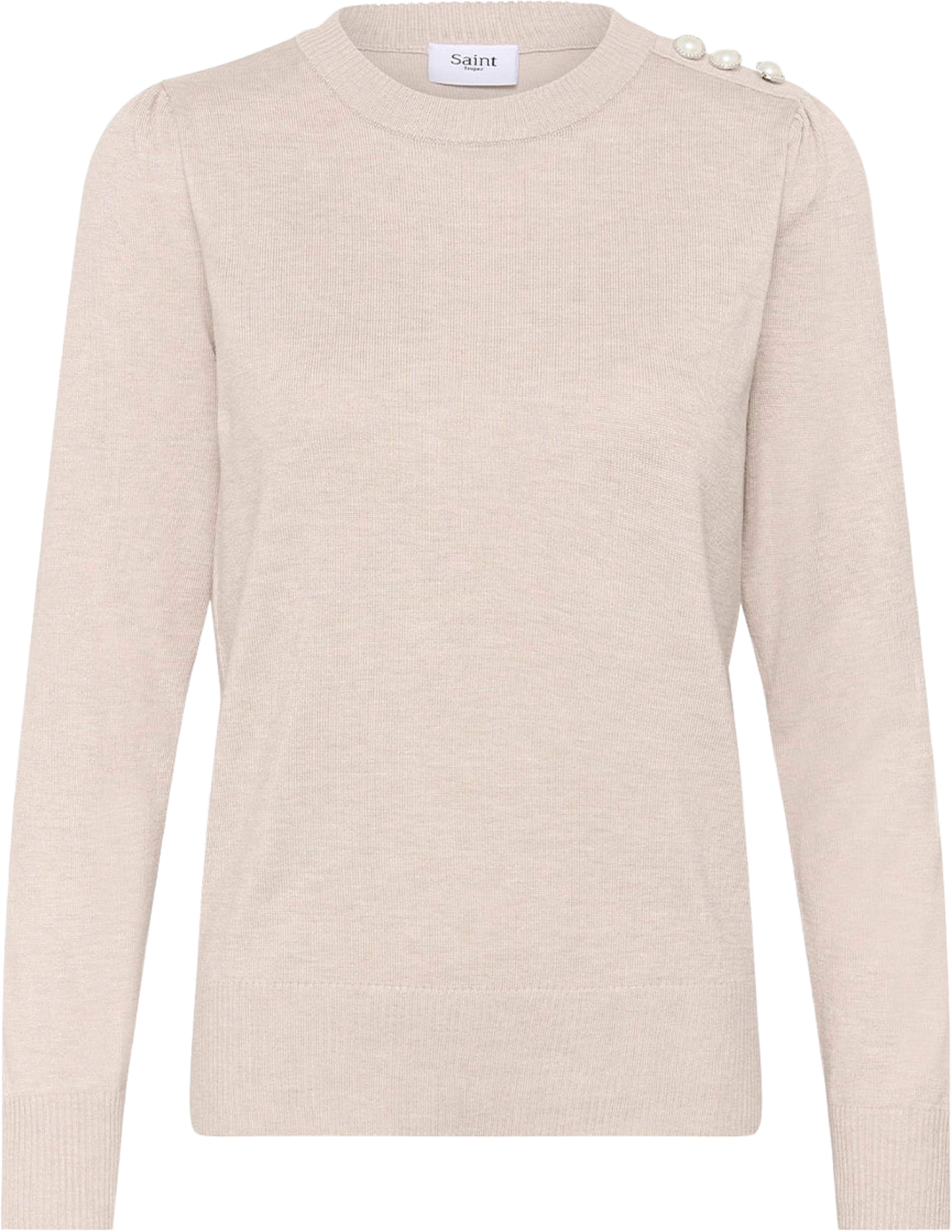MoeSZ Deco Pullover, från Saint Tropez, i färgen Gray Morn Melange. Klicka för att öppna bilden i stort format