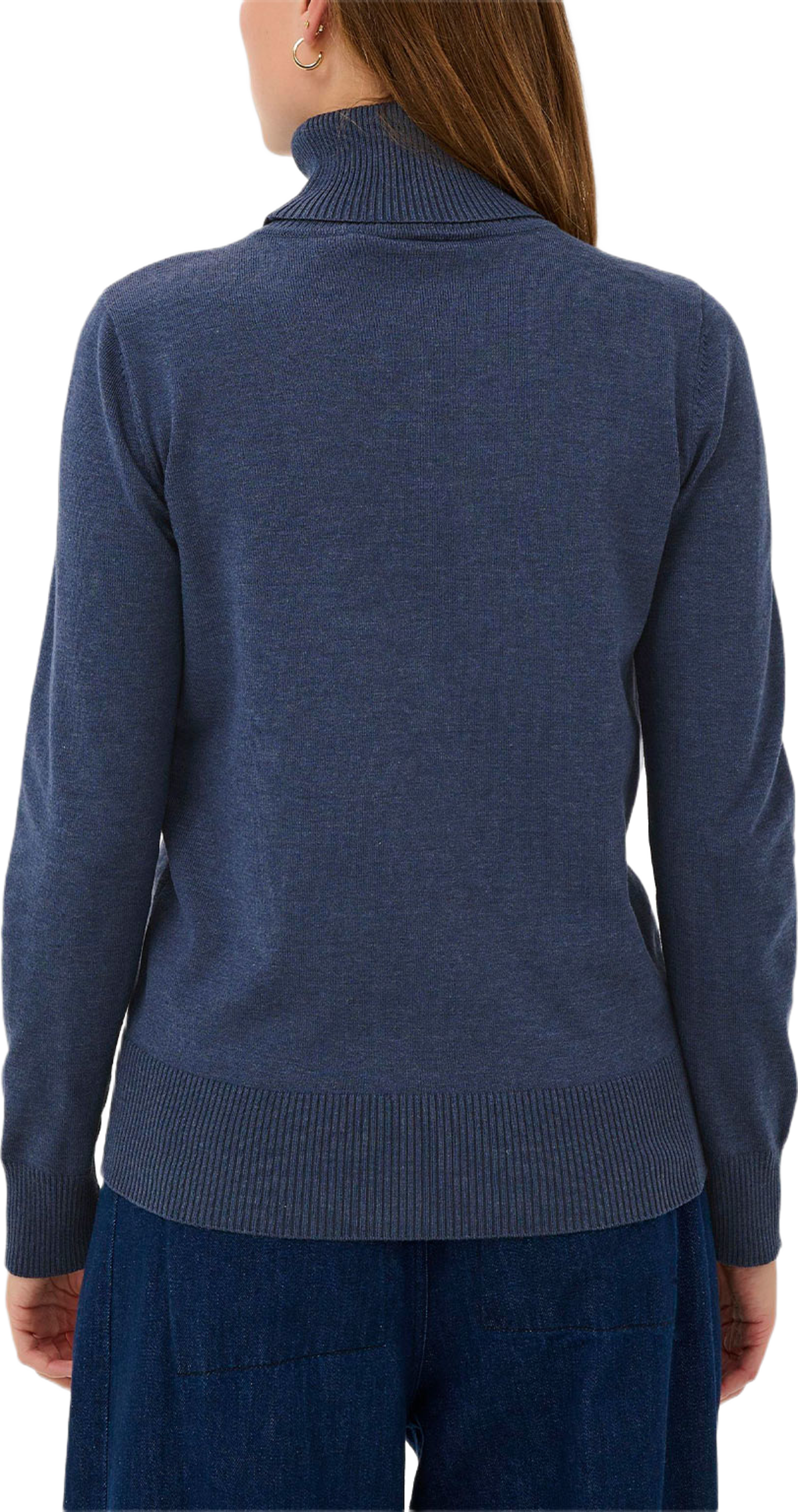 Roller Neck Sweater, från Saint Tropez, i färgen Vintage Indigo Melange. Klicka för att öppna bilden i stort format