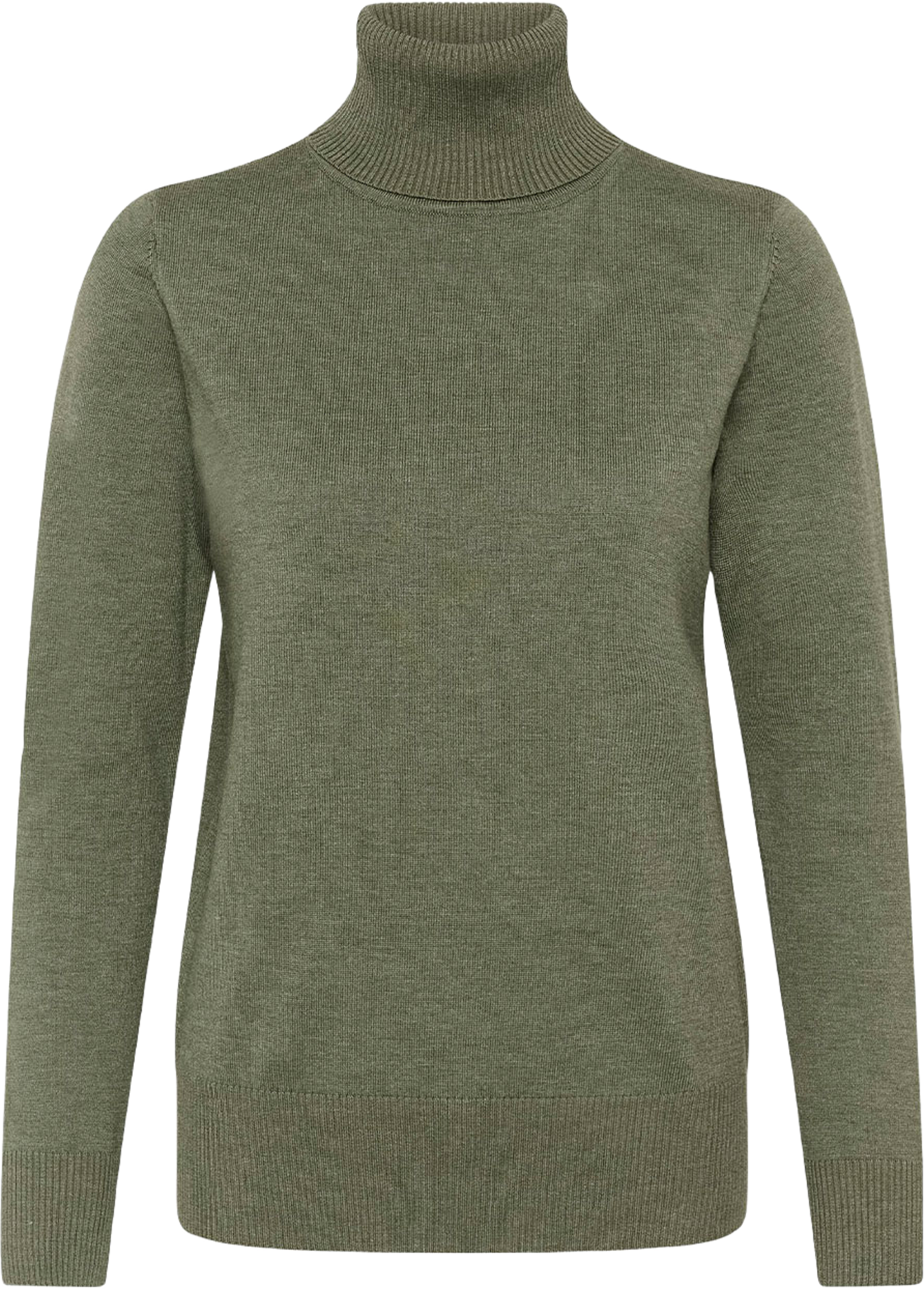 Roller Neck Sweater, från Saint Tropez, i färgen Agave Green Melange. Klicka för att öppna bilden i stort format