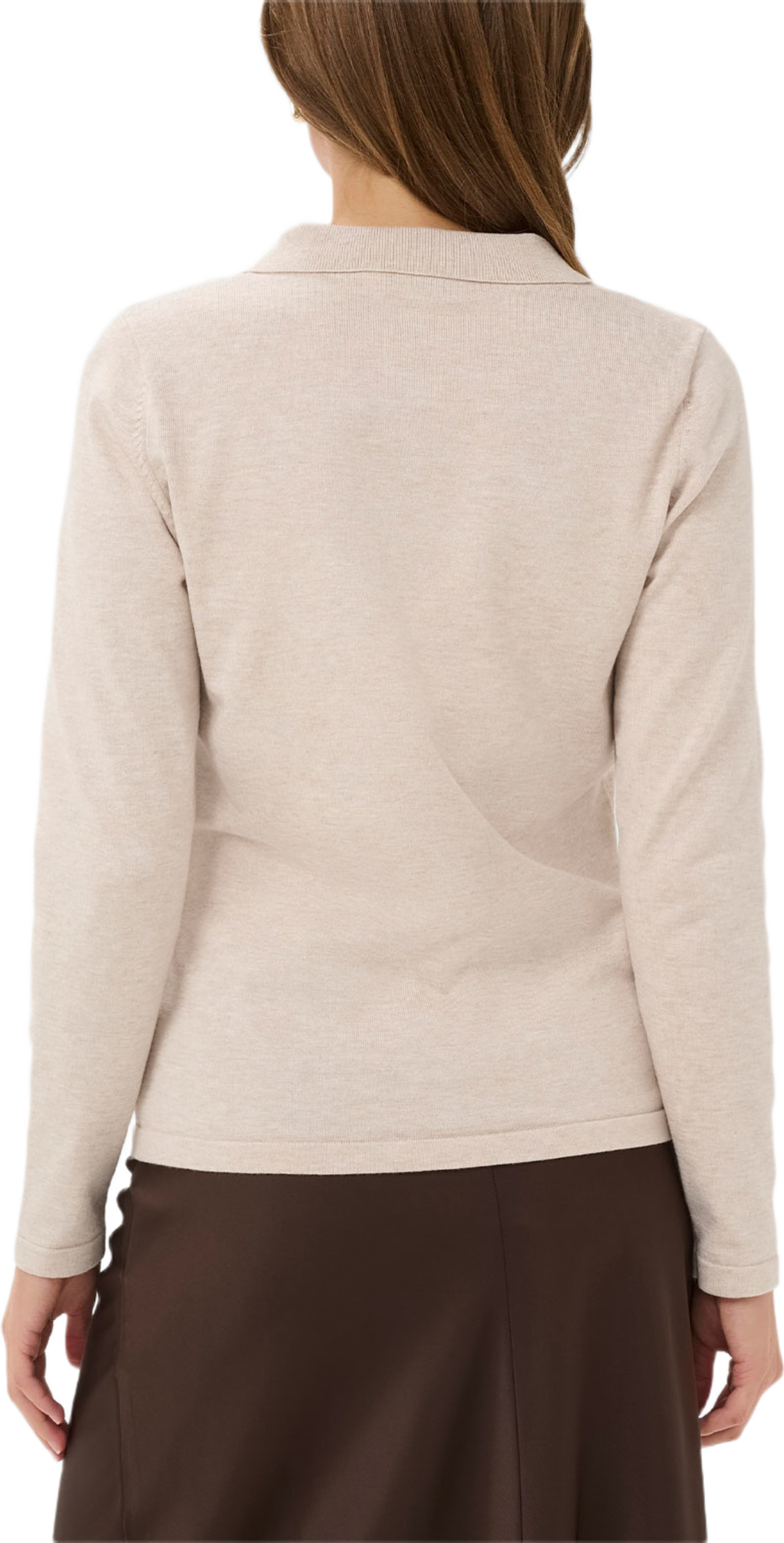 JilaSZ Deco Polo Pullover, från Saint Tropez, i färgen Gray Morn Melange. Klicka för att öppna bilden i stort format