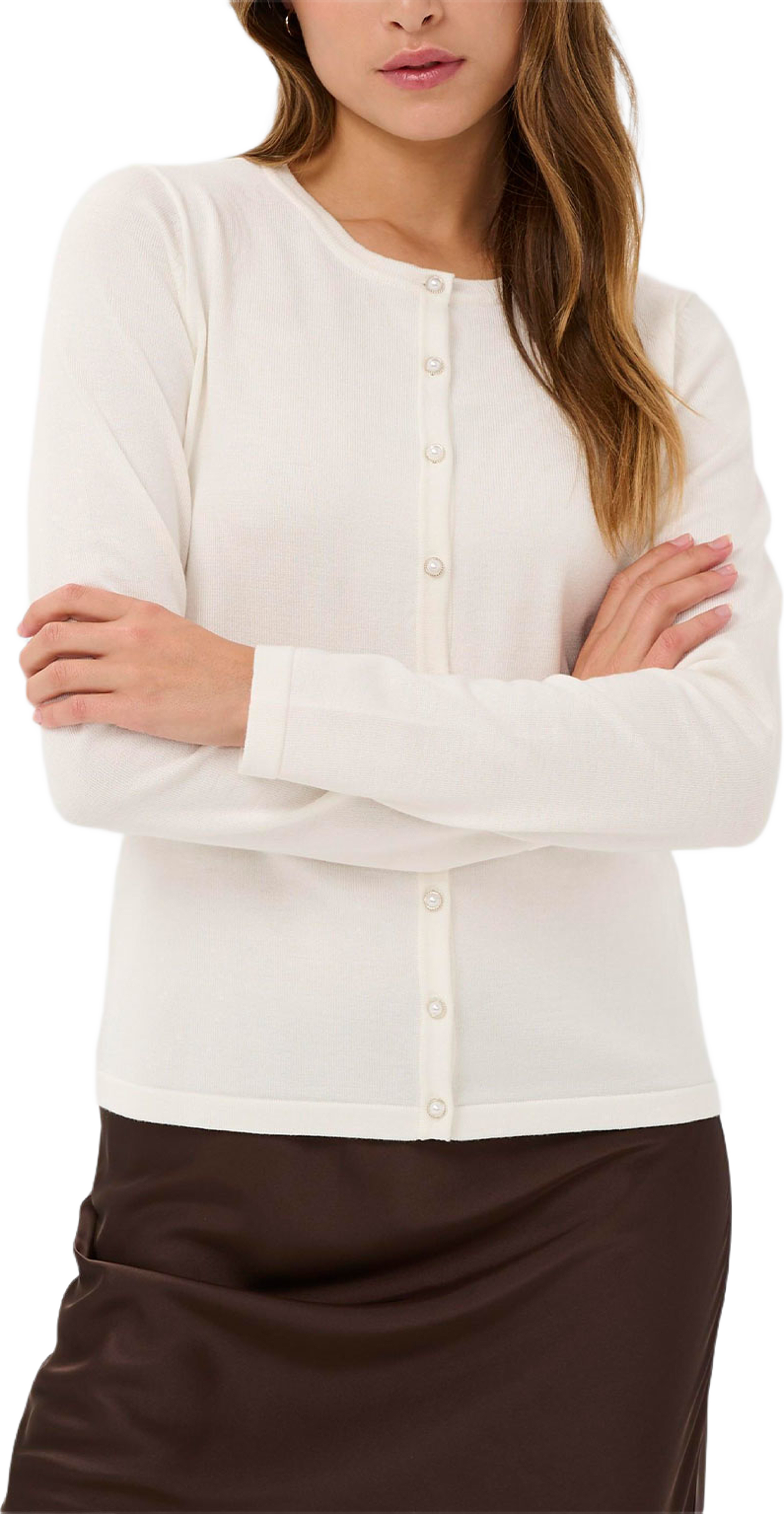 JilaSZ Deco Cardigan, från Saint Tropez, i färgen Ice. Klicka för att öppna bilden i stort format