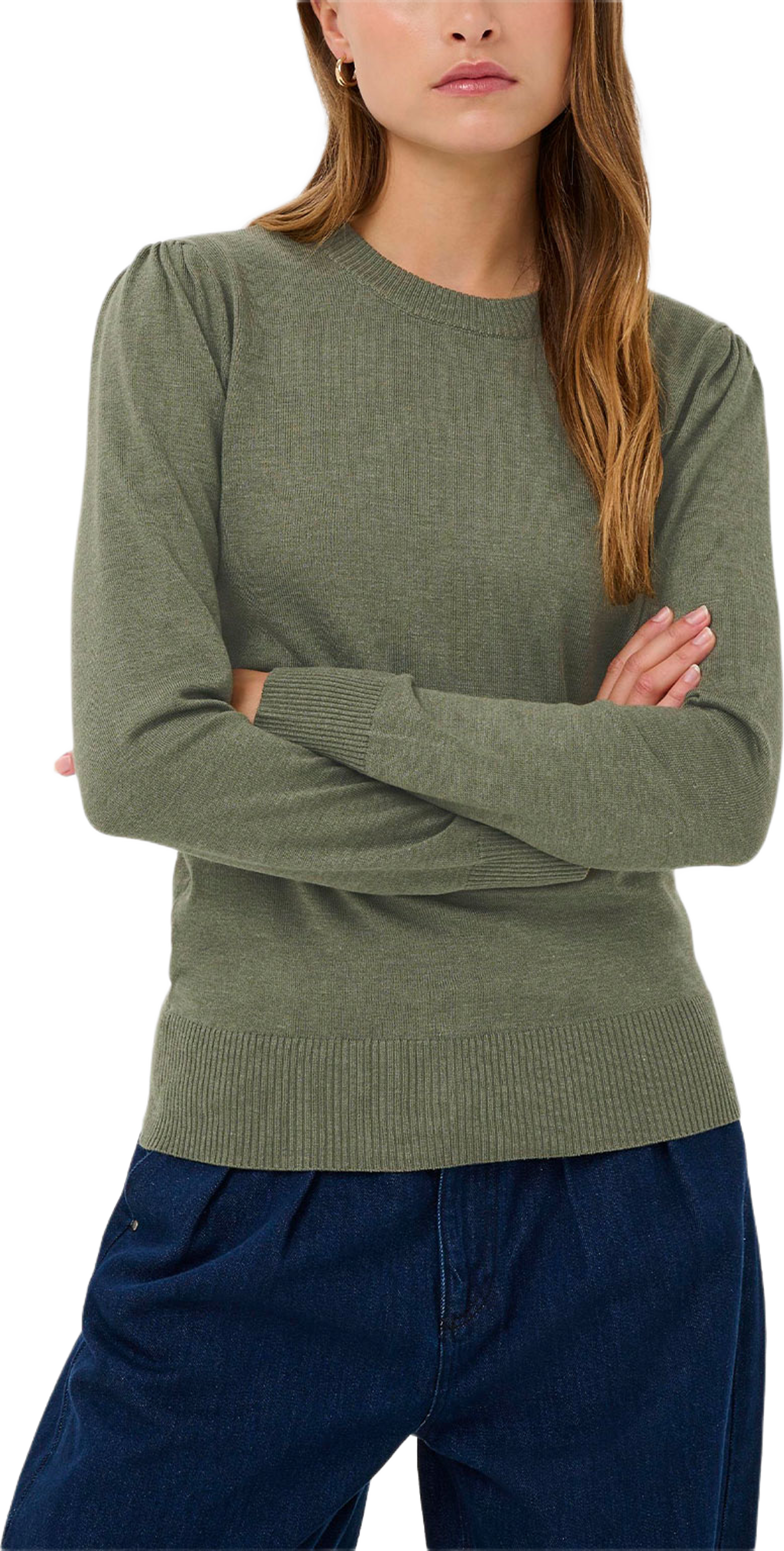 Mila Sweater, från Saint Tropez, i färgen Agave Green Melange. Klicka för att öppna bilden i stort format