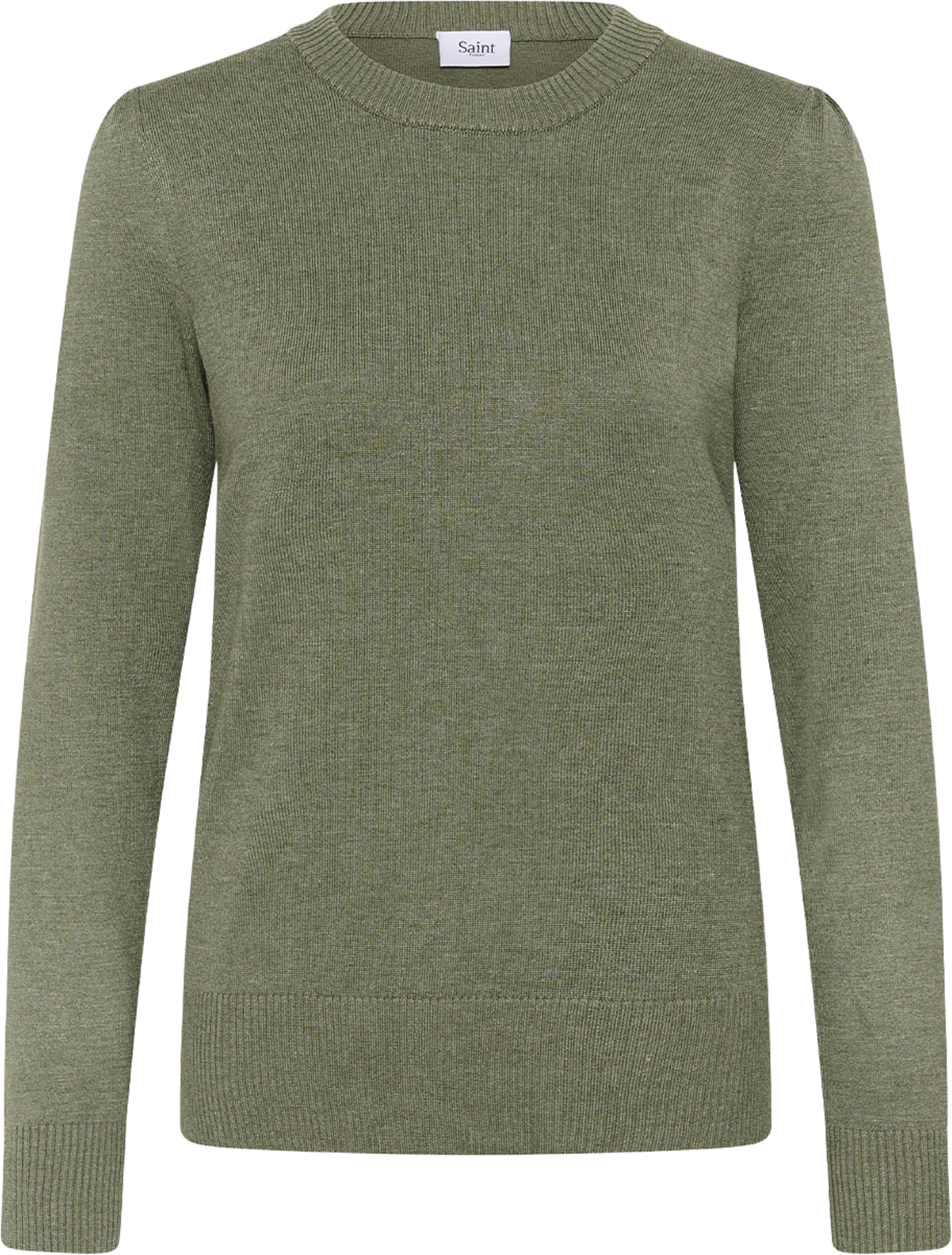 Mila Sweater, från Saint Tropez, i färgen Agave Green Melange. Klicka för att öppna bilden i stort format