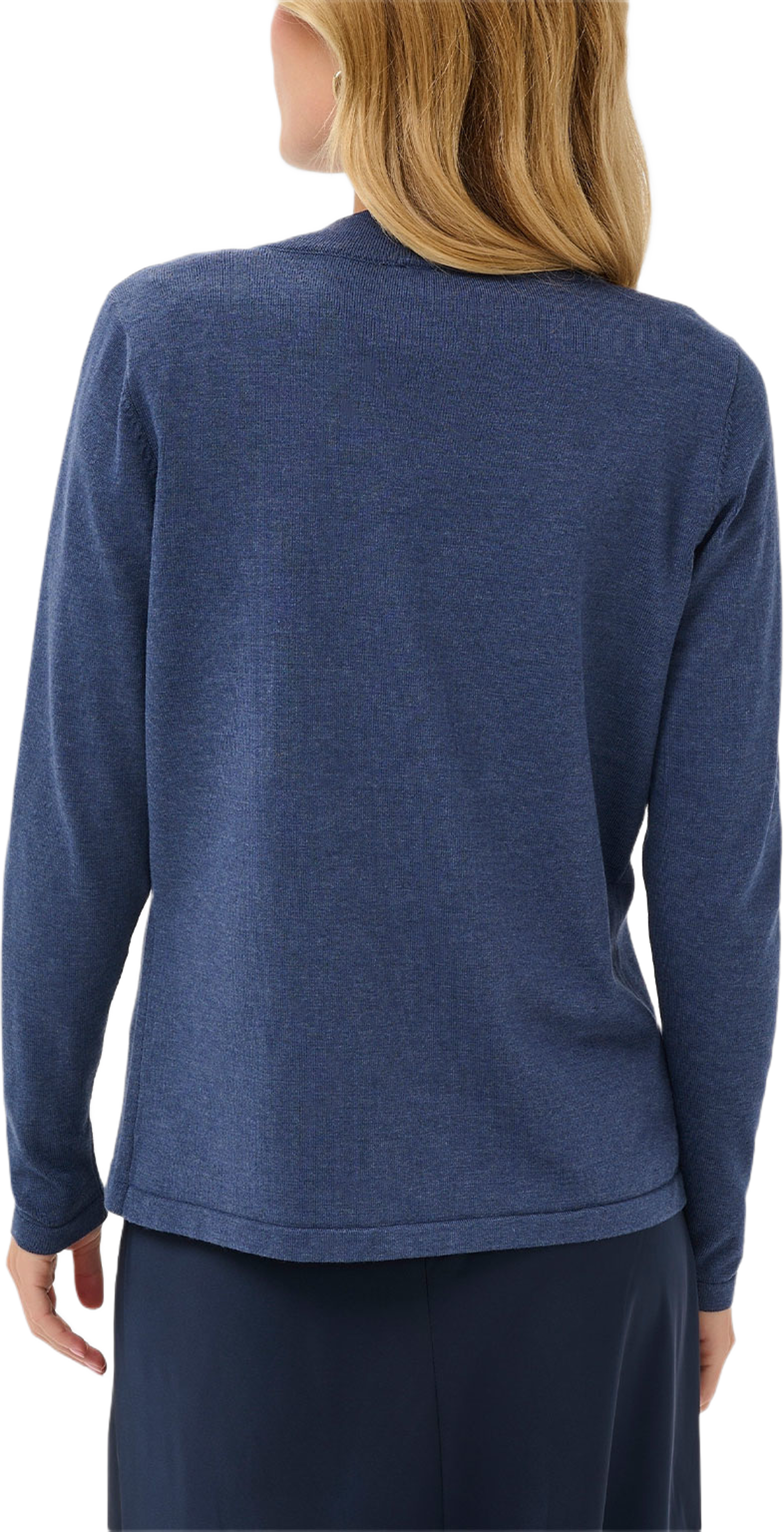 MilaSZ Tie Cardigan, från Saint Tropez, i färgen Vintage Indigo Melange. Klicka för att öppna bilden i stort format