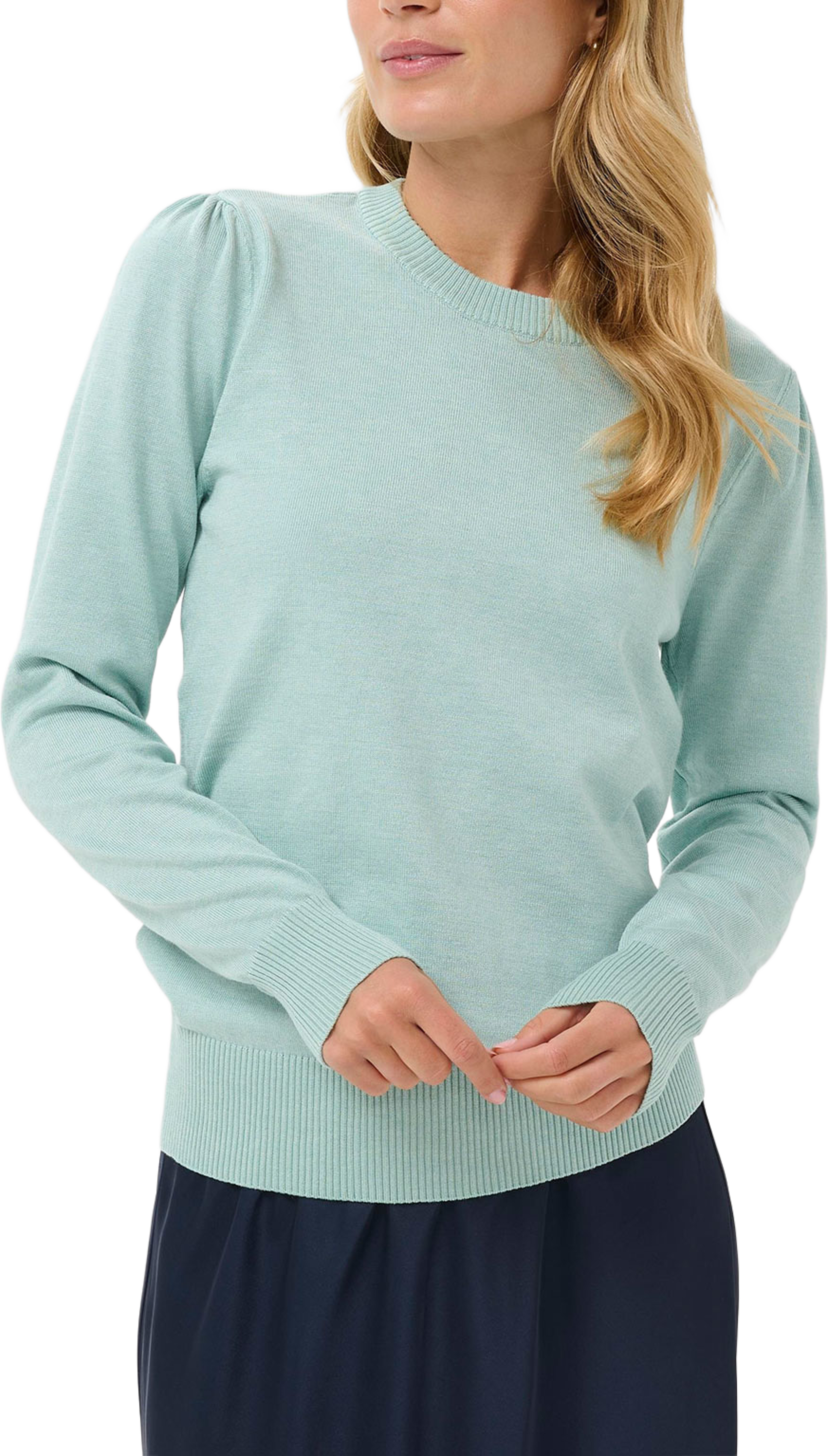 Mila Sweater, från Saint Tropez, i färgen Ether Melange. Klicka för att öppna bilden i stort format