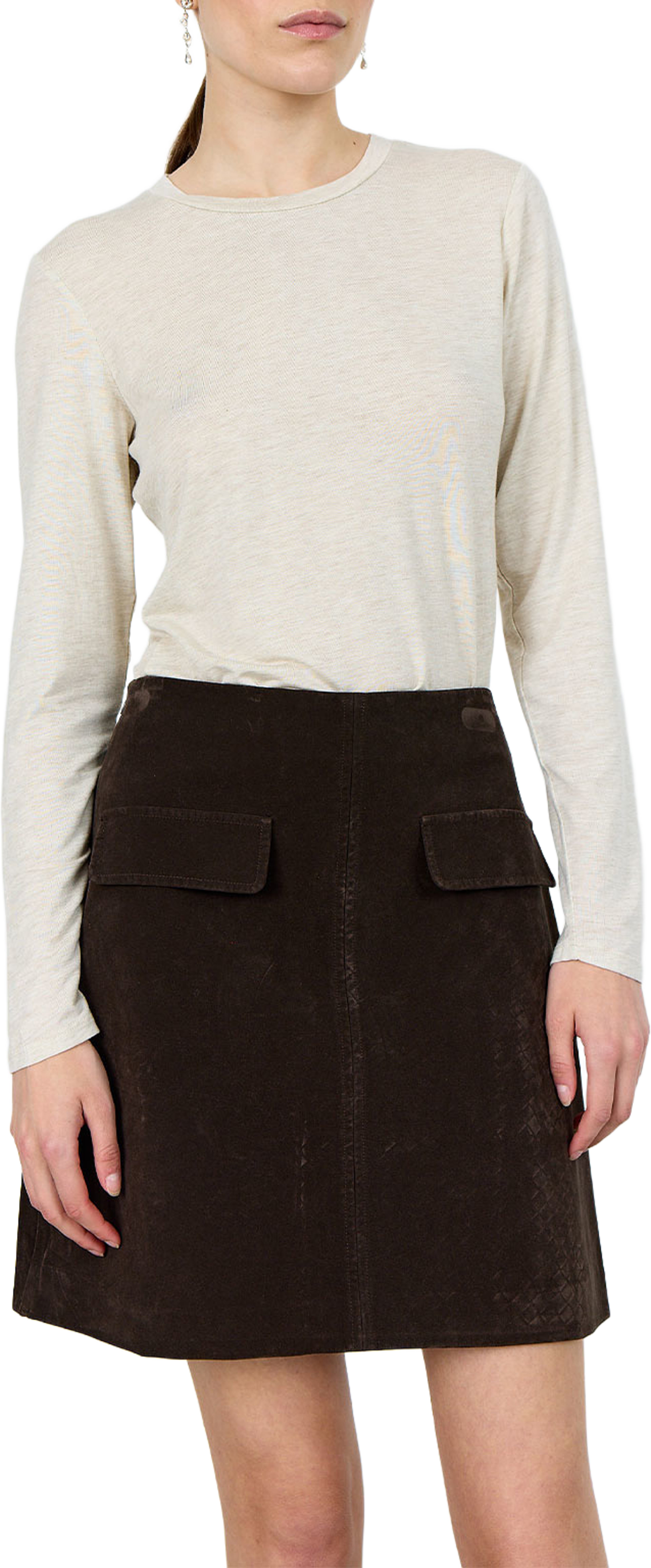 LR-Nioba 2 Skirt, från Leveté Room, i färgen Coffee. Klicka för att öppna bilden i stort format