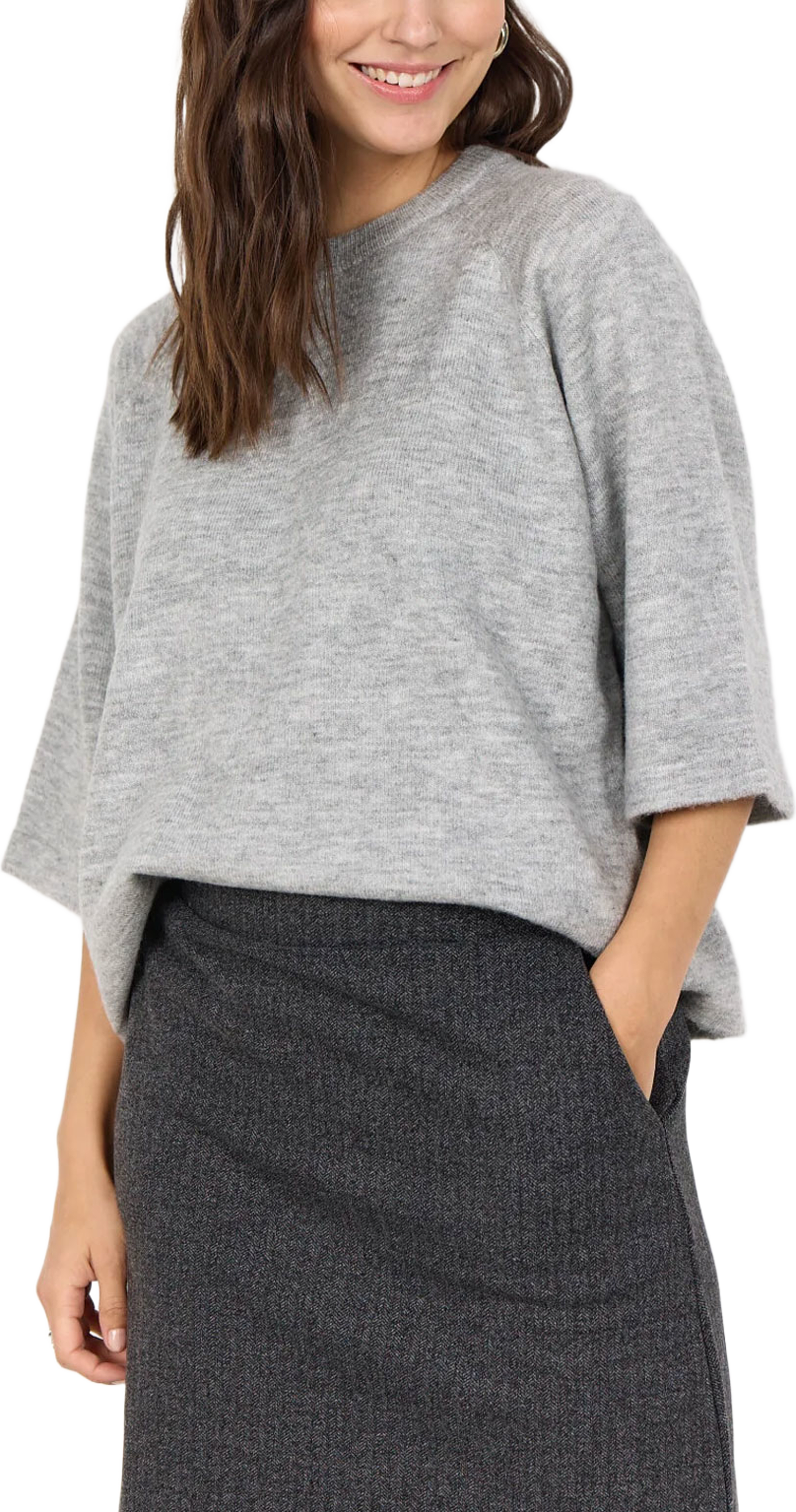 SC-Orlean 1 Pullover, från Soyaconcept, i färgen Lt Grey Melange. Klicka för att öppna bilden i stort format