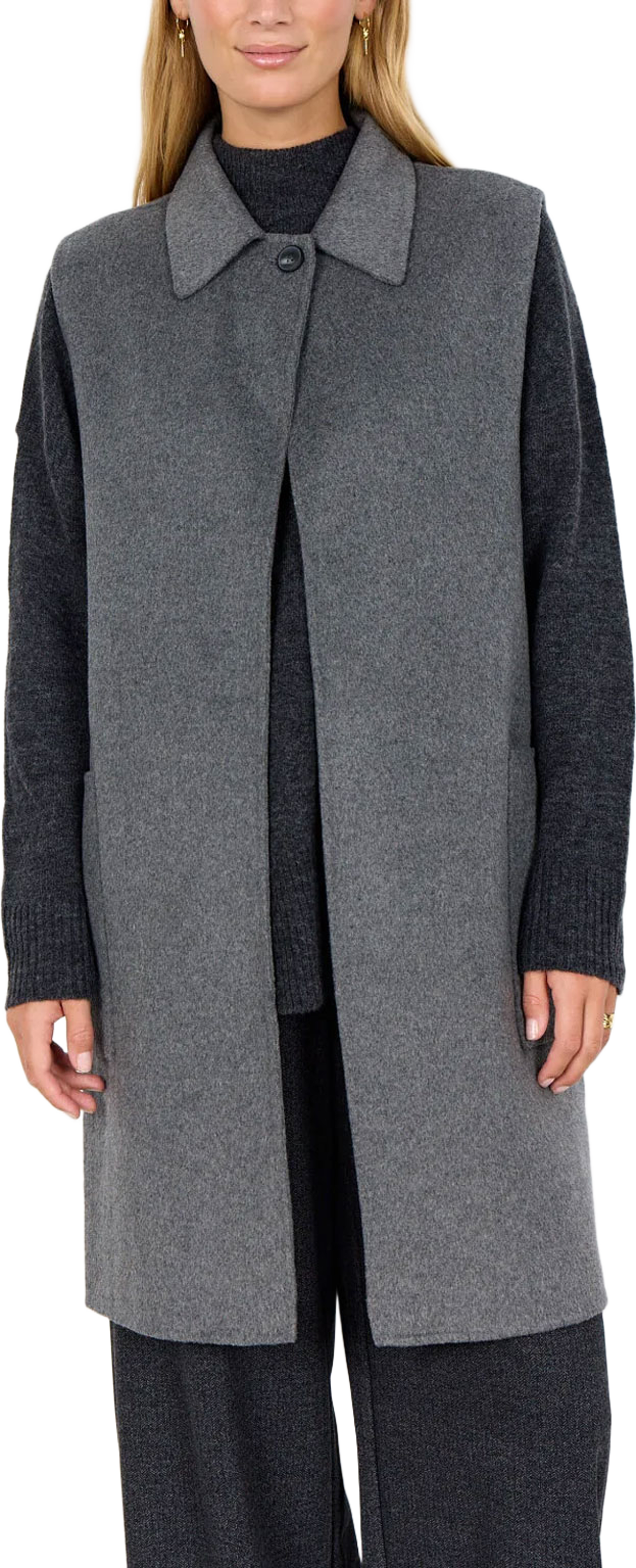 SC-Vienna 2 Waistcoat, från Soyaconcept, i färgen Dark Earth Melange. Klicka för att öppna bilden i stort format