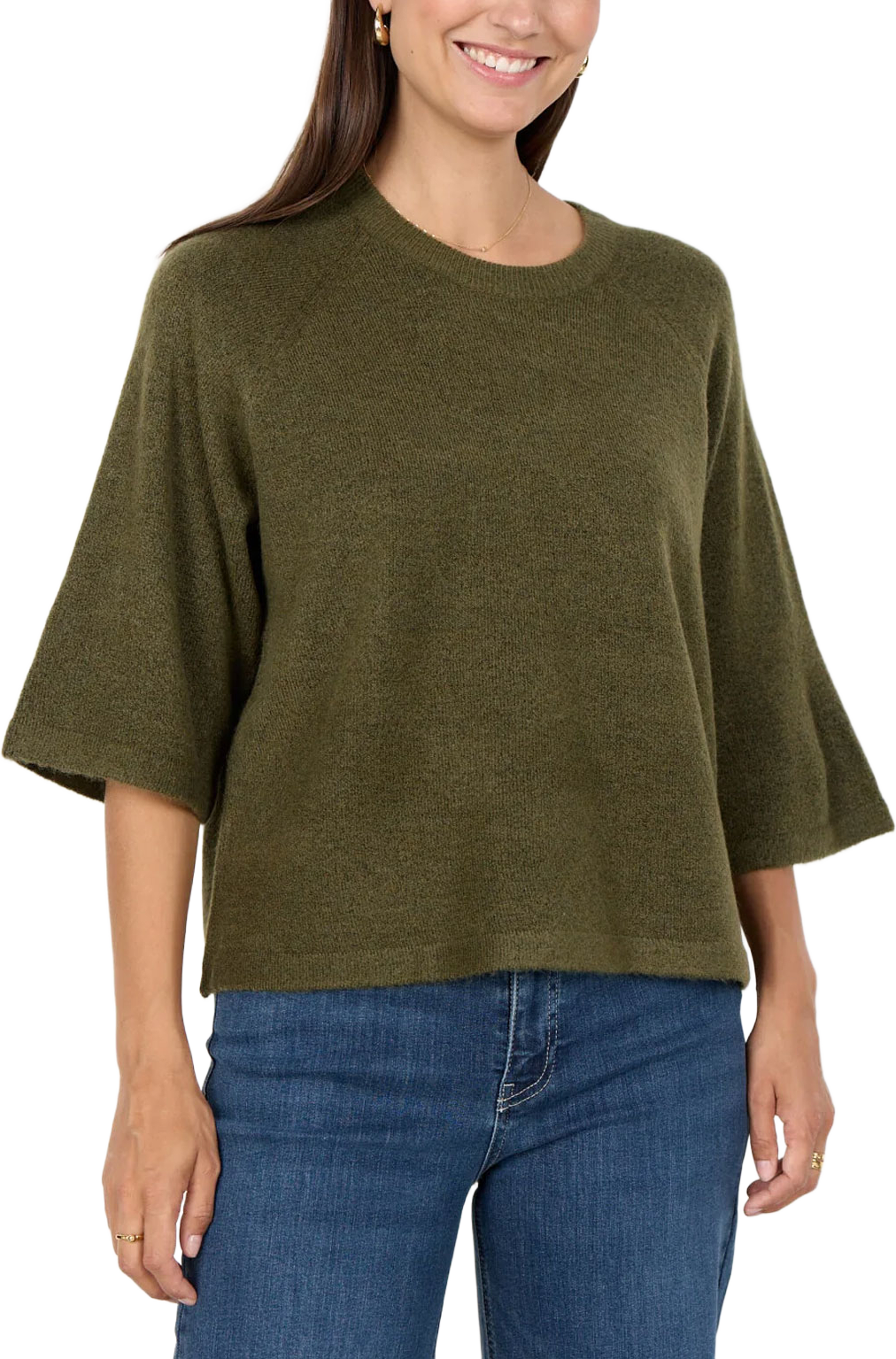 SC-Orlean 1 Pullover, från Soyaconcept, i färgen Dark Olive Mel. Klicka för att öppna bilden i stort format