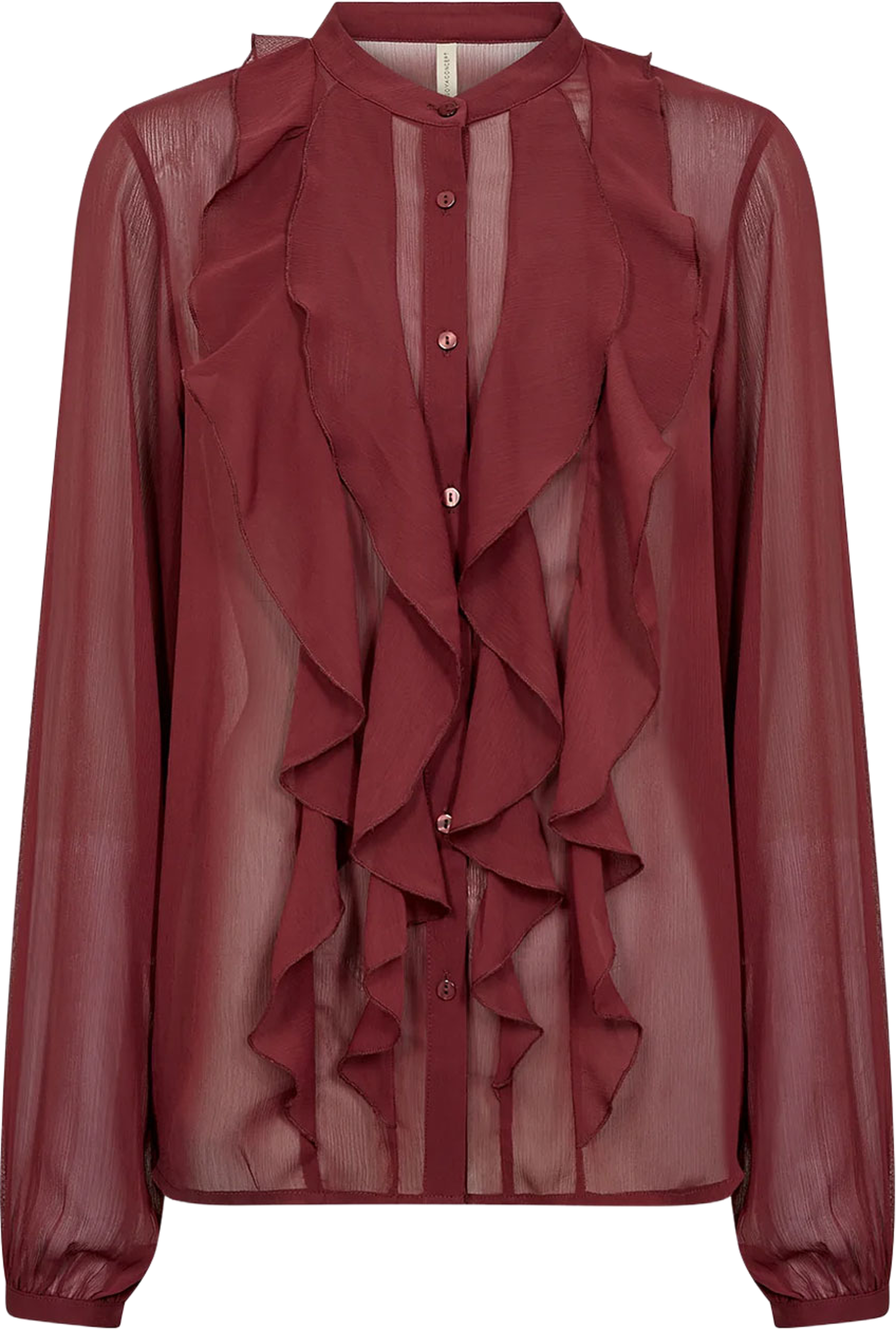 Sc-Naia 1 Shirt, från Soyaconcept, i färgen Dark Red. Klicka för att öppna bilden i stort format