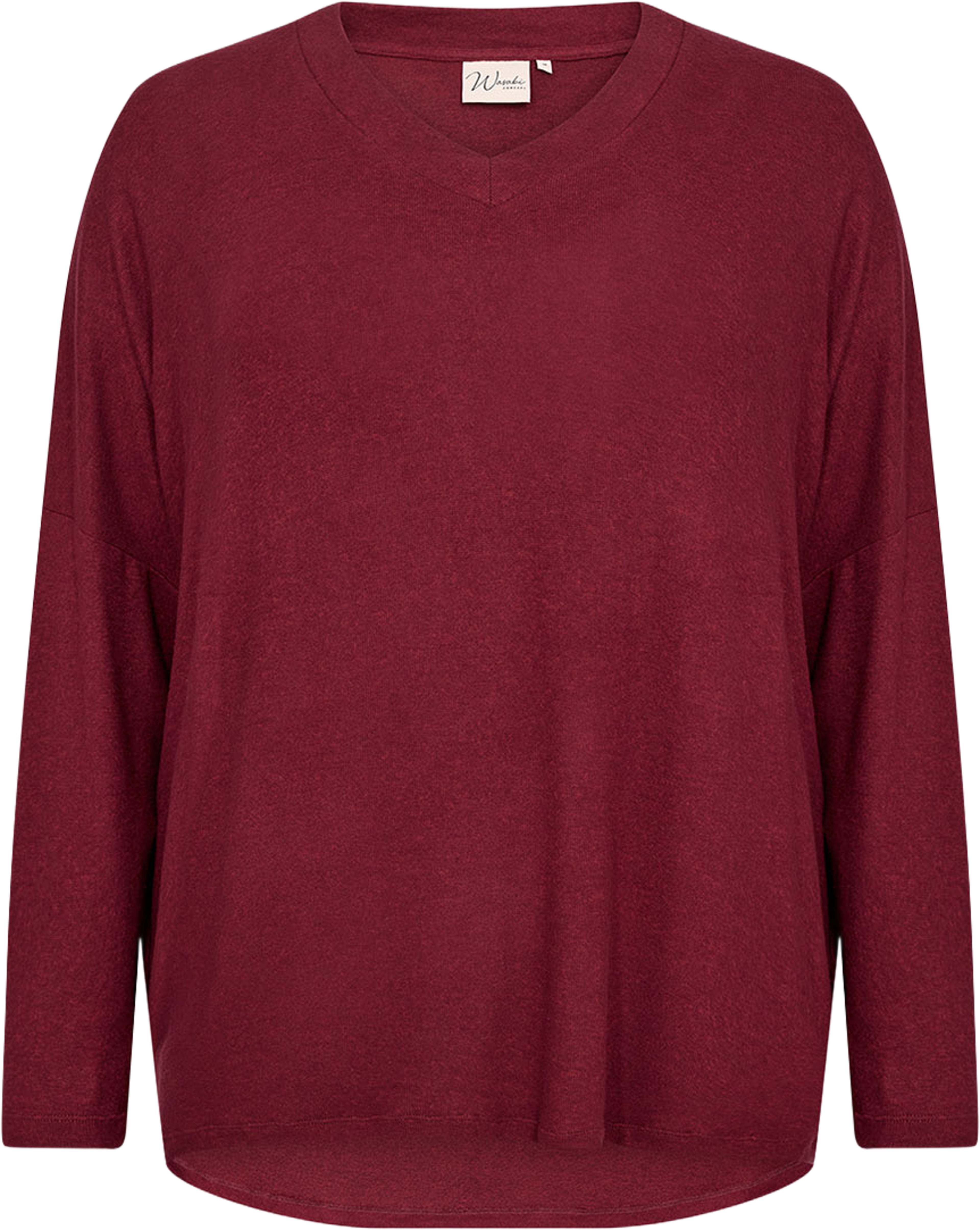 WA-Simone 1 Blouse, från Wasabi Concept, i färgen Dark Red Mel. Klicka för att öppna bilden i stort format