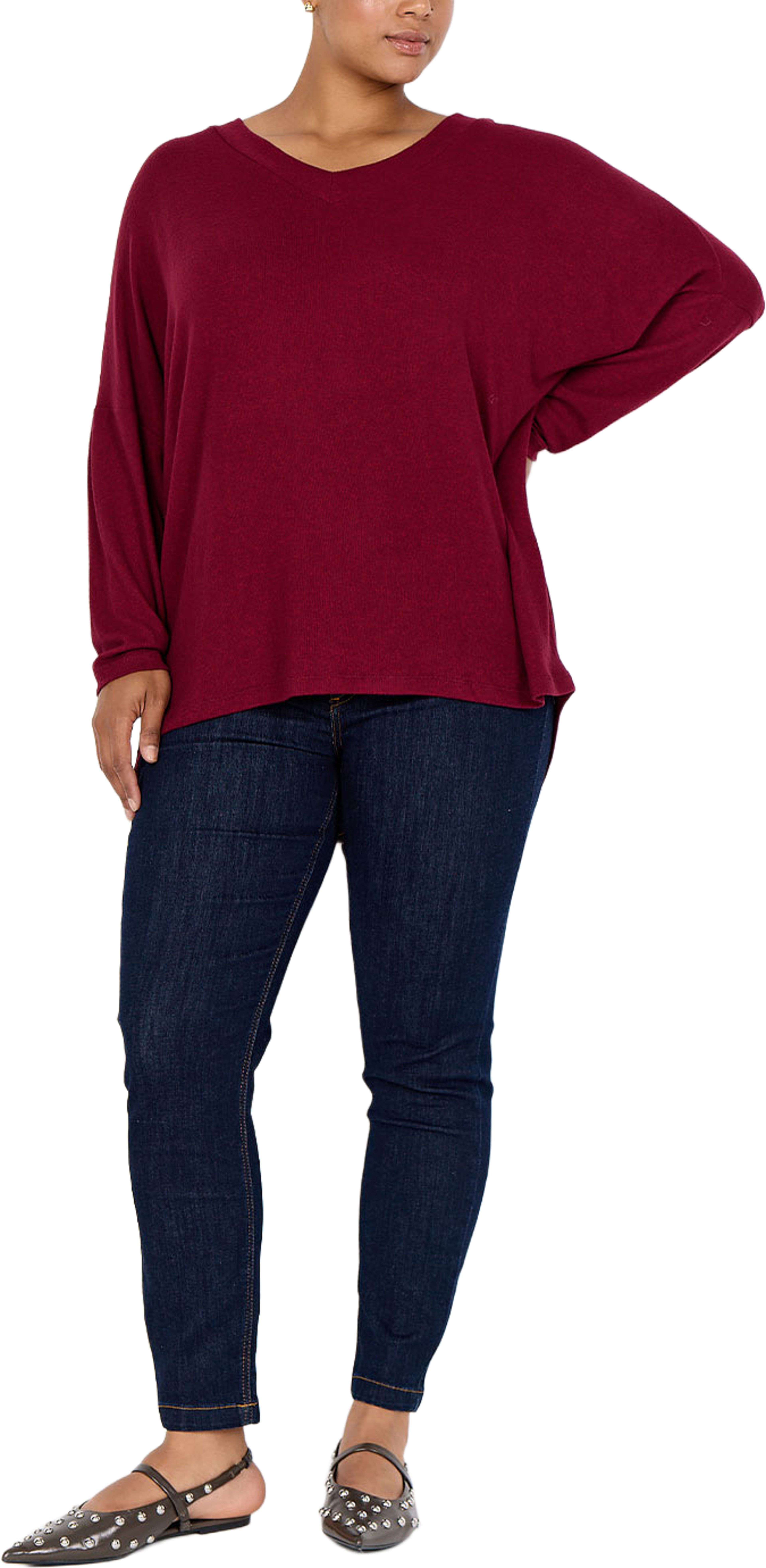 WA-Simone 1 Blouse, från Wasabi Concept, i färgen Dark Red Mel. Klicka för att öppna bilden i stort format